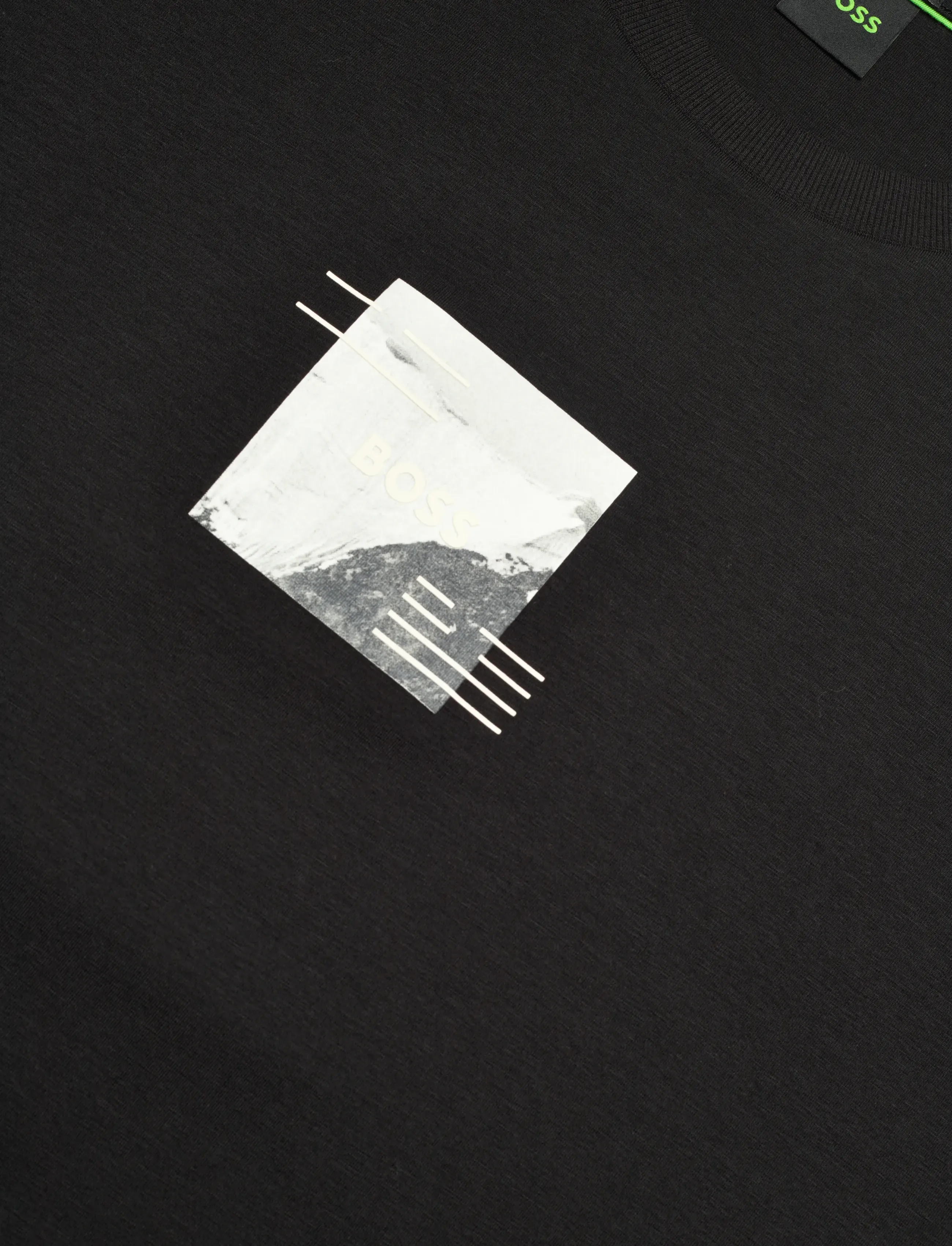 BOSS - Tee Stripe Zone - oberteile & t-shirts - black - 2