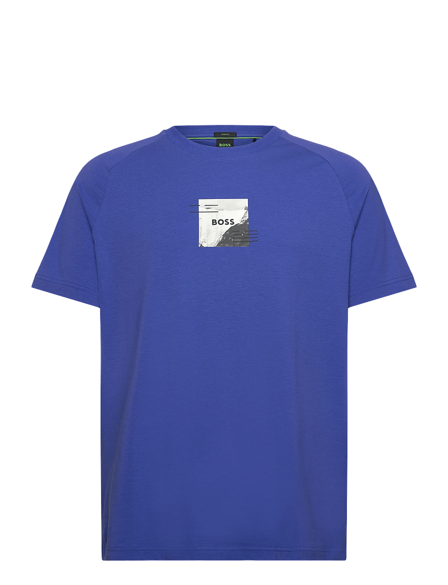 BOSS - Tee Stripe Zone - oberteile & t-shirts - medium blue - 0