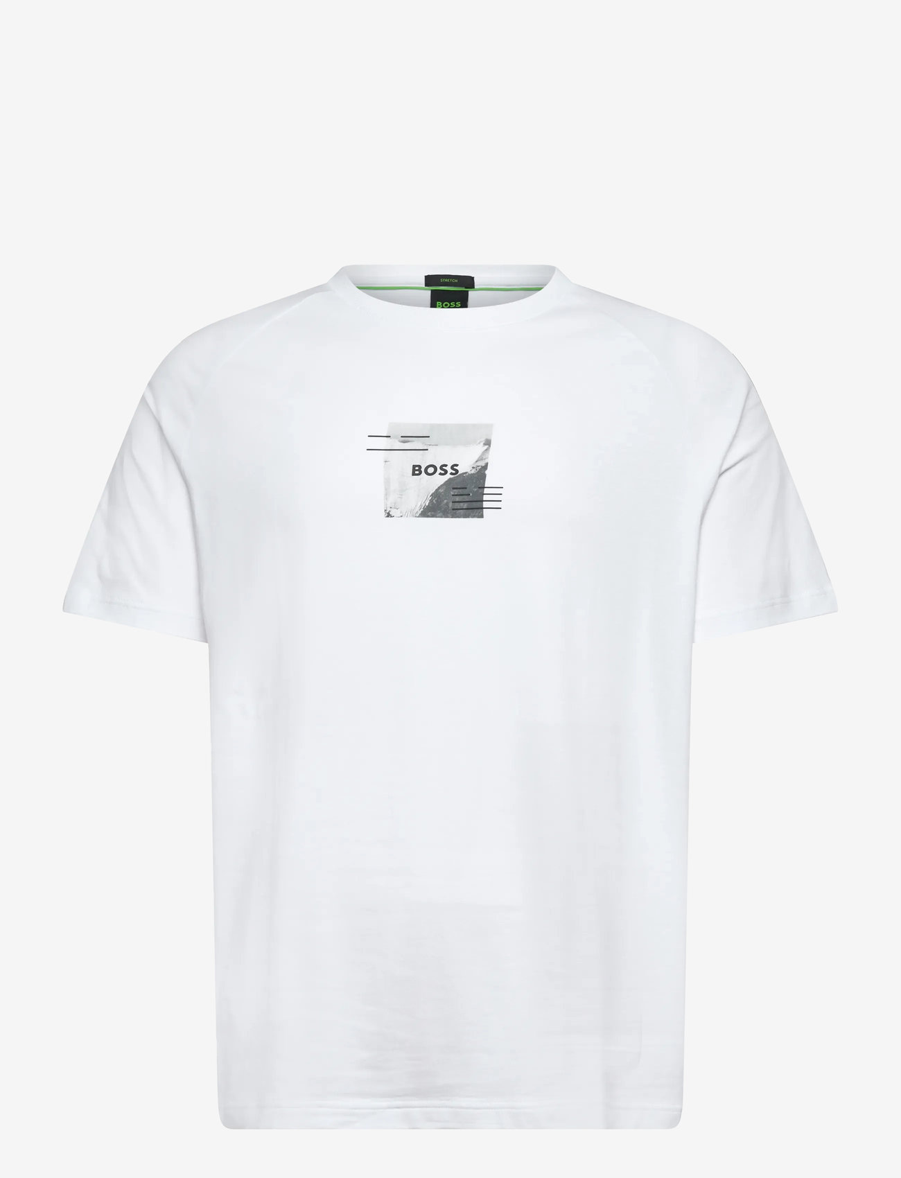 BOSS - Tee Stripe Zone - t-shirts - white - 0