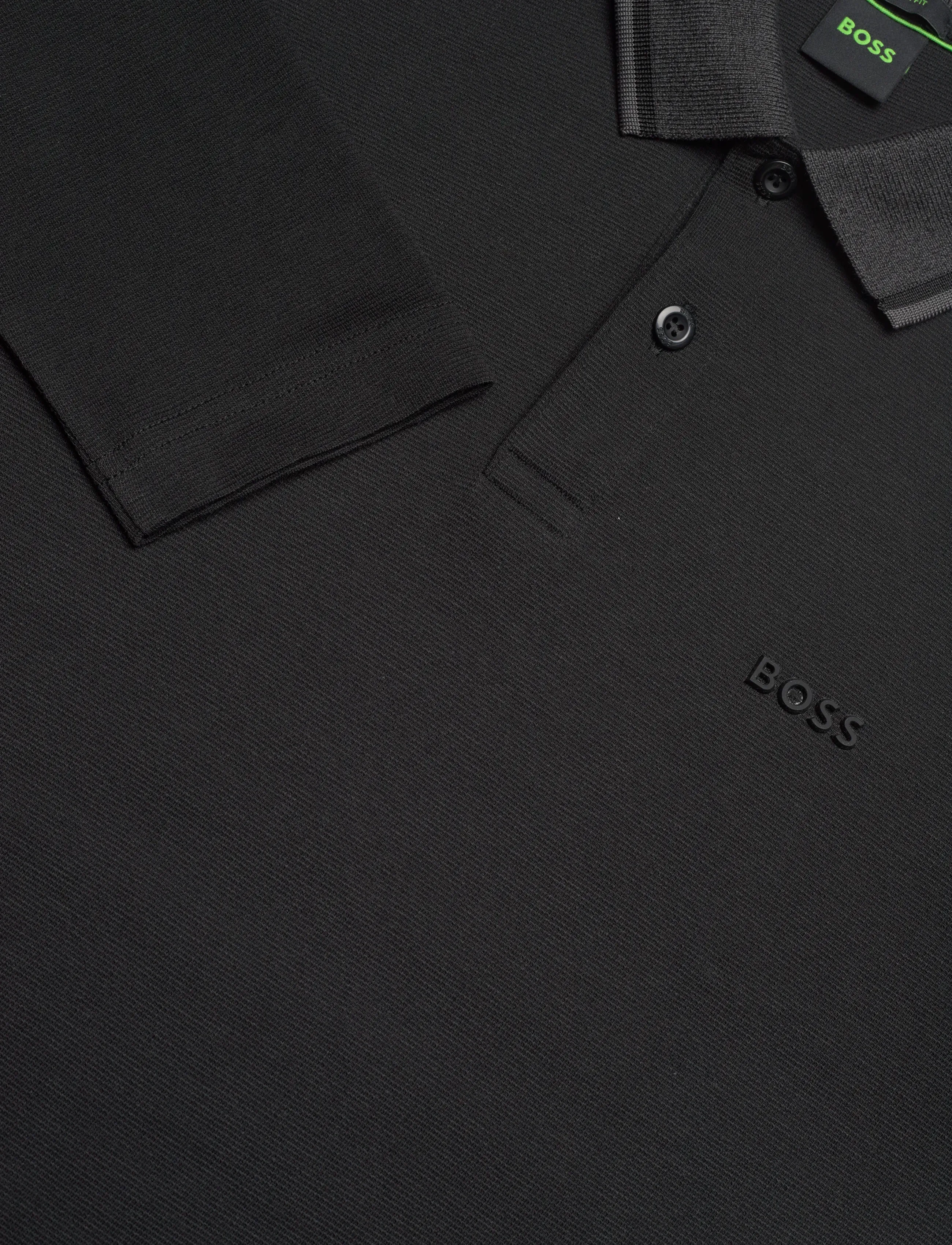 BOSS - PL_League Plisy - langærmede poloer - black - 2