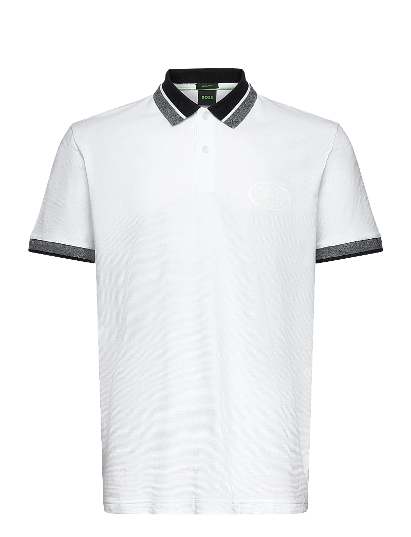 BOSS - PL_Hole19 Placket - oberteile & t-shirts - white - 0