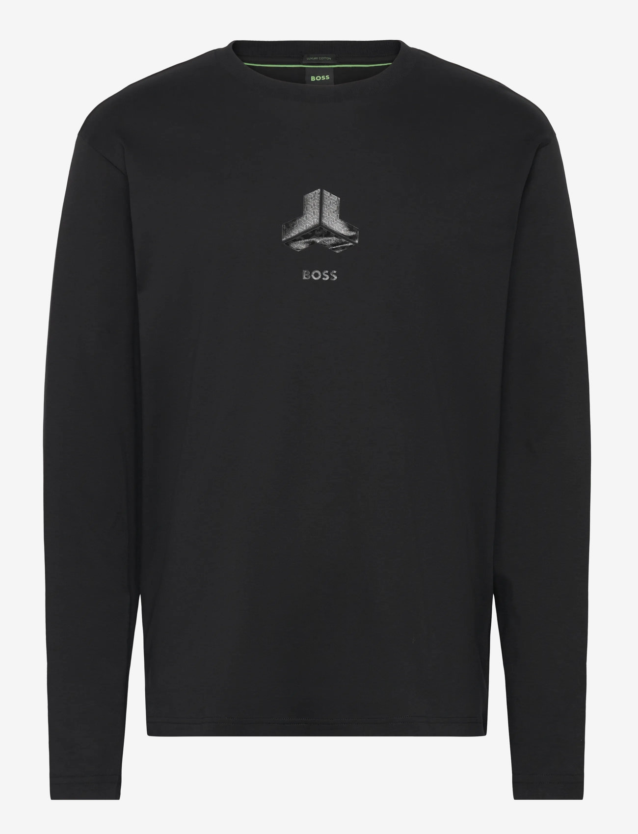 BOSS - TS_Mirror Togn - longsleeved tops - black - 0