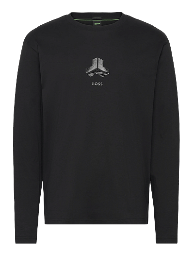BOSS TS_Mirror Togn - Oberteile - BLACK / black