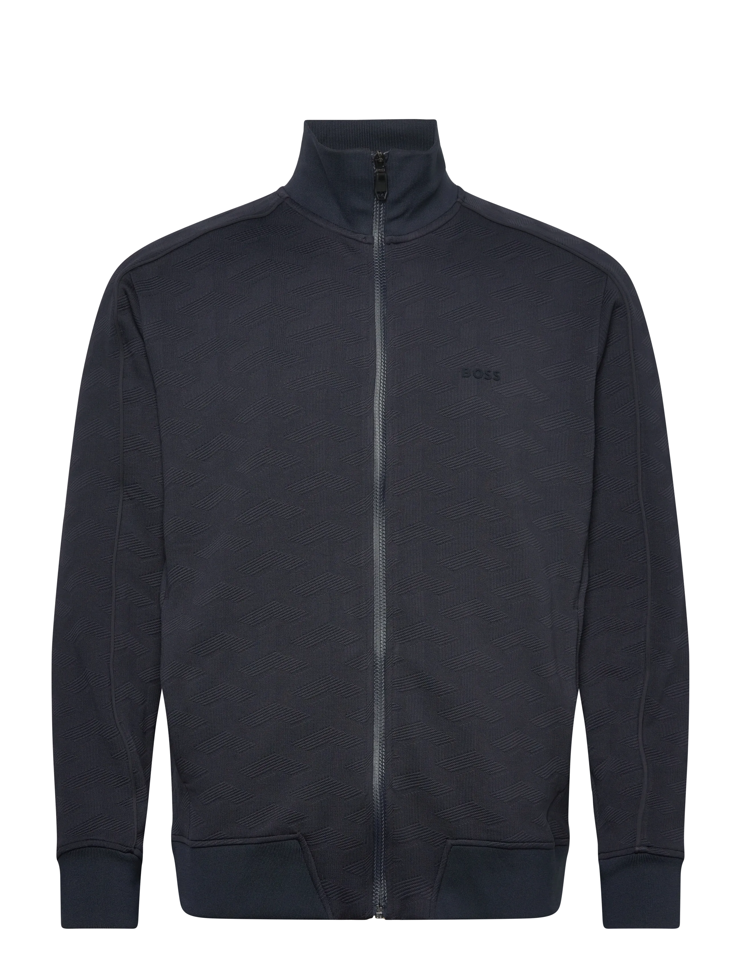 BOSS SW_Mirror FZ - Sweatshirts - DARK BLUE / navy