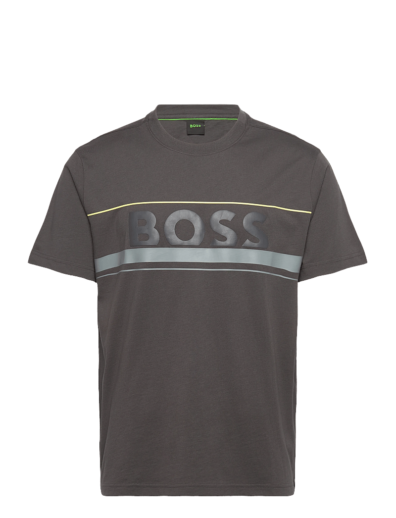 BOSS - Tee Iconic Zone - oberteile & t-shirts - dark grey - 0