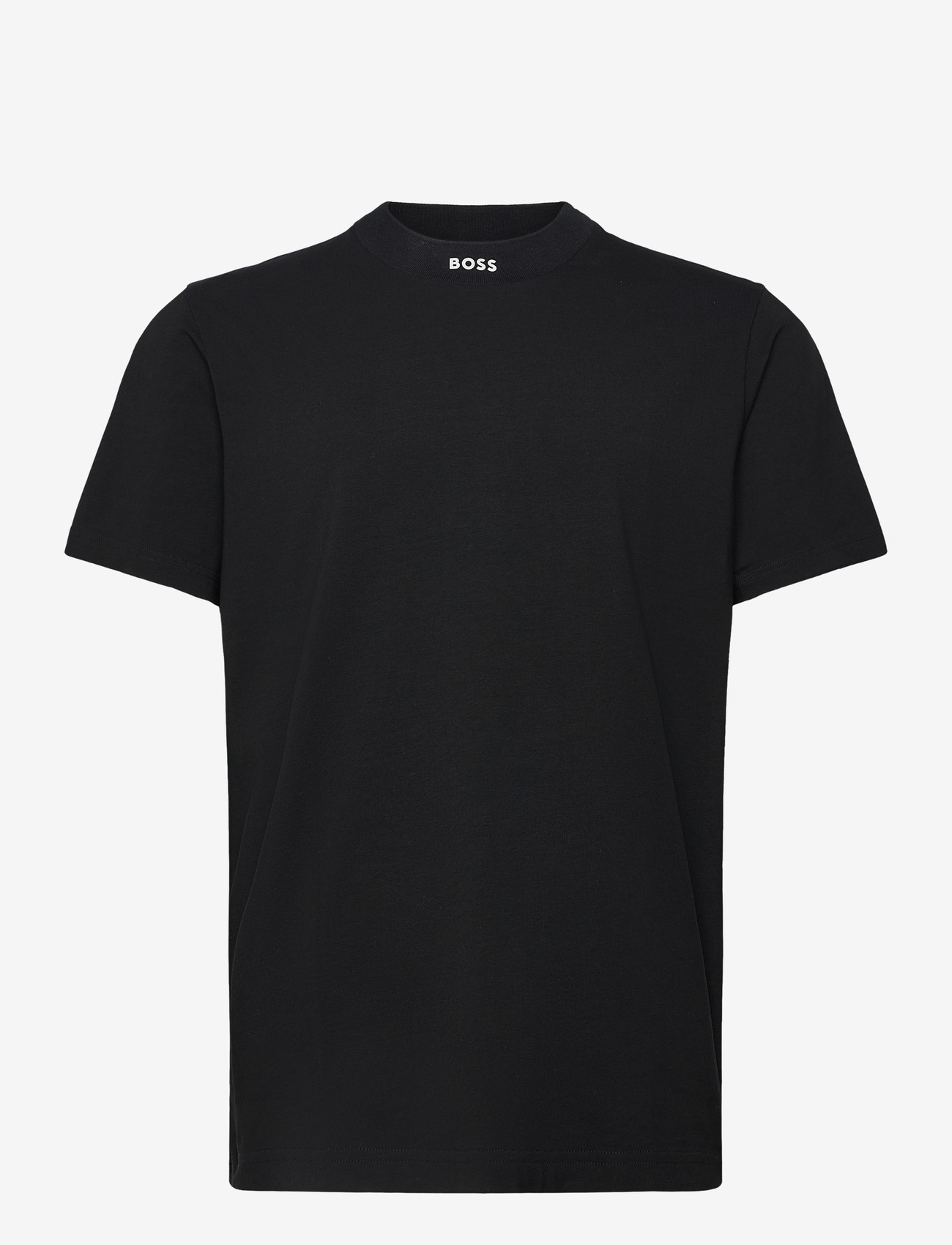 BOSS - Tee Collar Zone - kortærmede t-shirts - black - 0