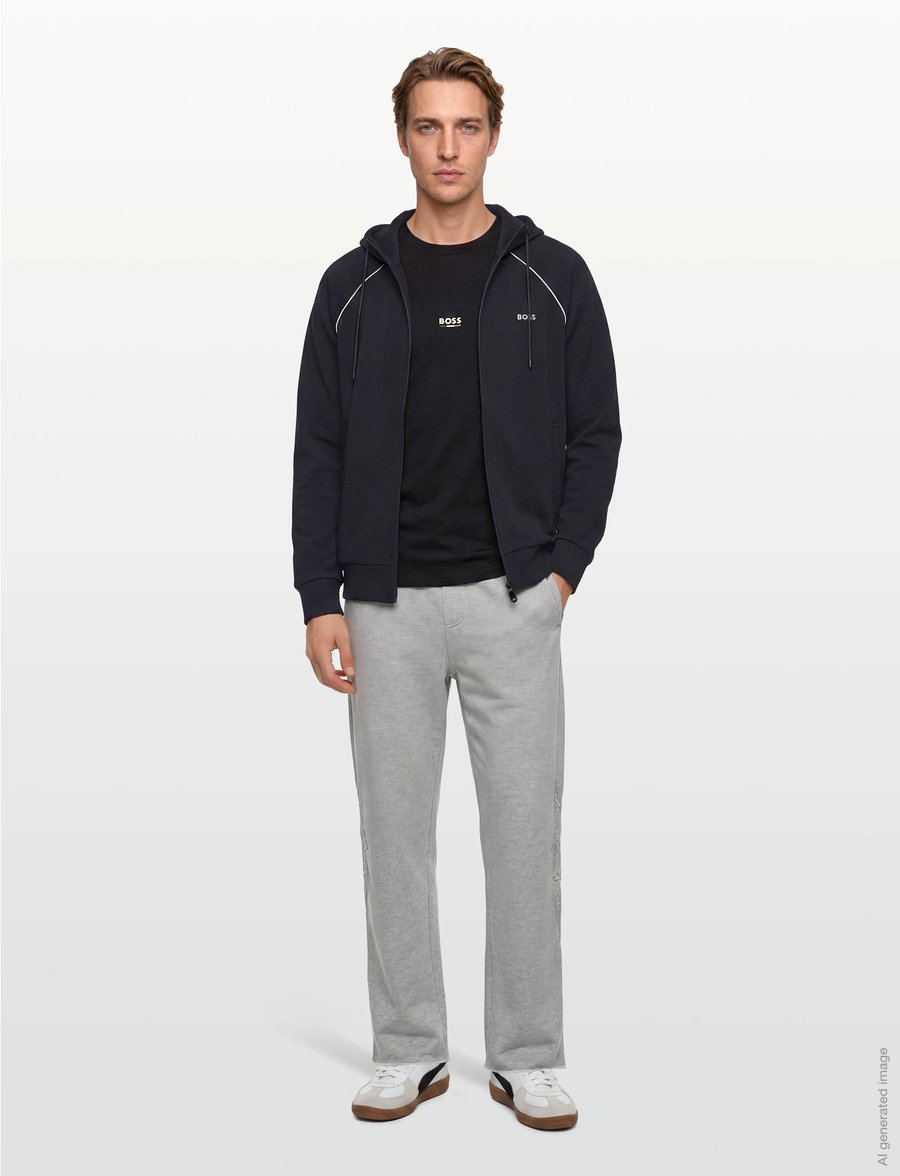 BOSS - SW_Join Saggy - kapuutsiga dressipluusid - dark blue - 0