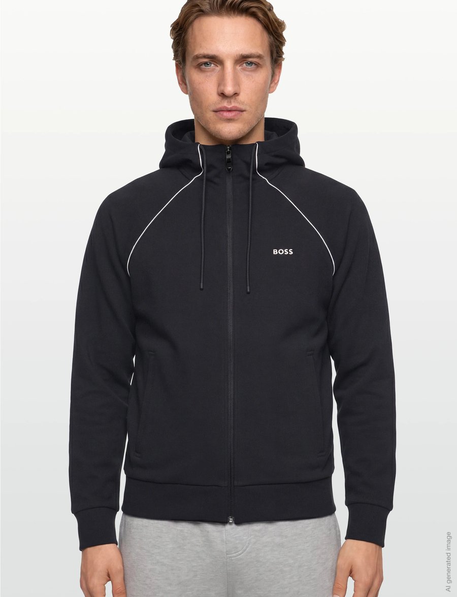 BOSS - SW_Join Saggy - kapuutsiga dressipluusid - dark blue - 3
