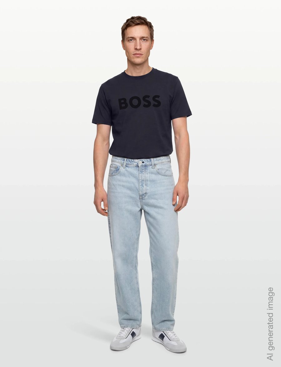 BOSS - TS_Iconic Logo - oberteile & t-shirts - dark blue - 0