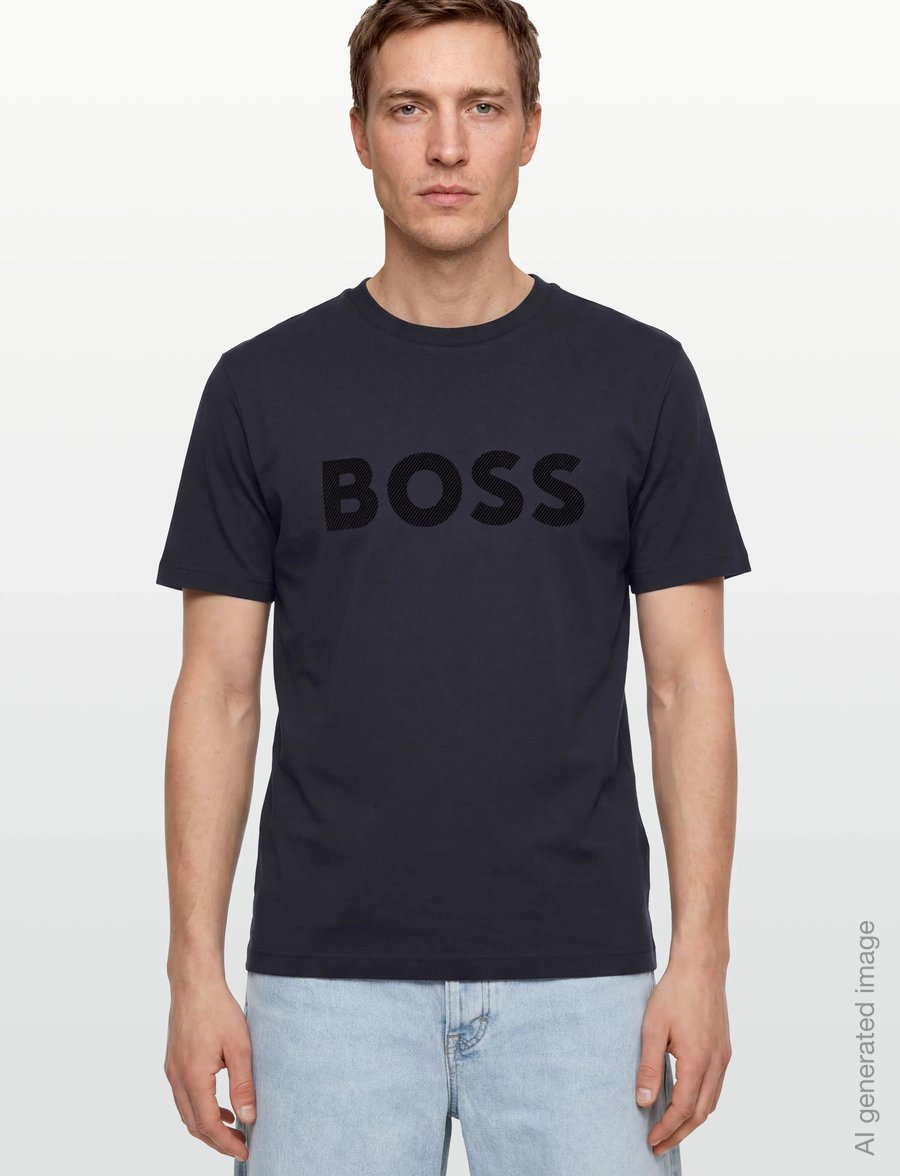 BOSS - TS_Iconic Logo - oberteile & t-shirts - dark blue - 3