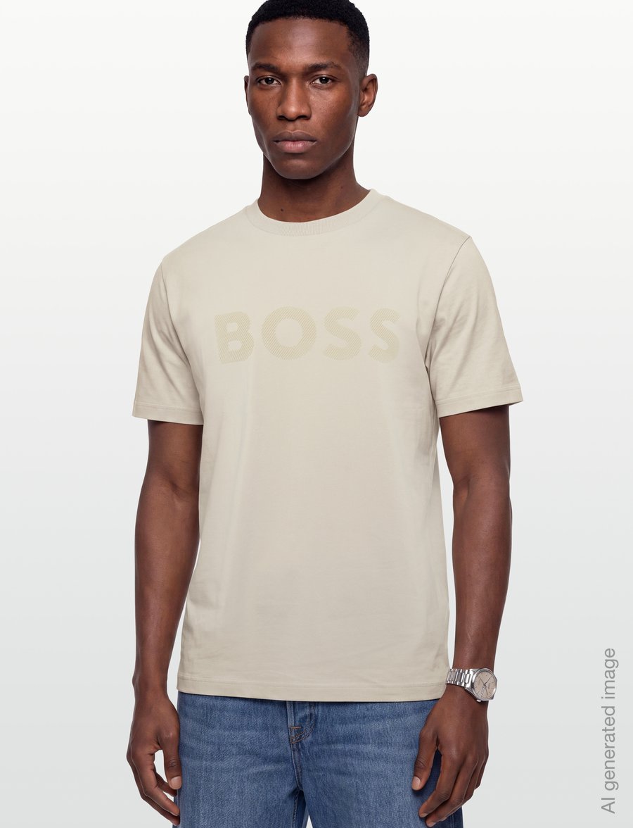 BOSS - TS_Iconic Logo - oberteile & t-shirts - light beige - 3