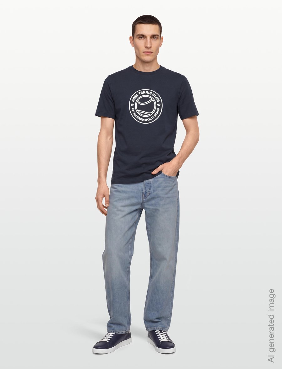 BOSS - TS_Join Logo - oberteile & t-shirts - dark blue - 0