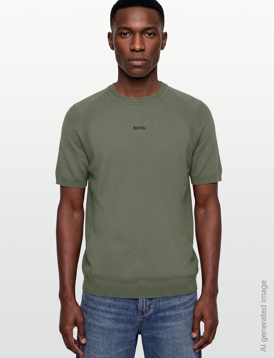 BOSS - KN_Tour Seamless T - oberteile & t-shirts - dark beige - 3