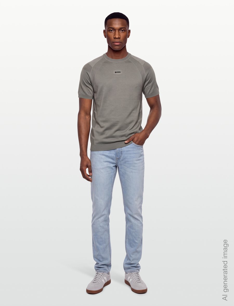 BOSS - KN_Tour Seamless T - oberteile & t-shirts - open grey - 0
