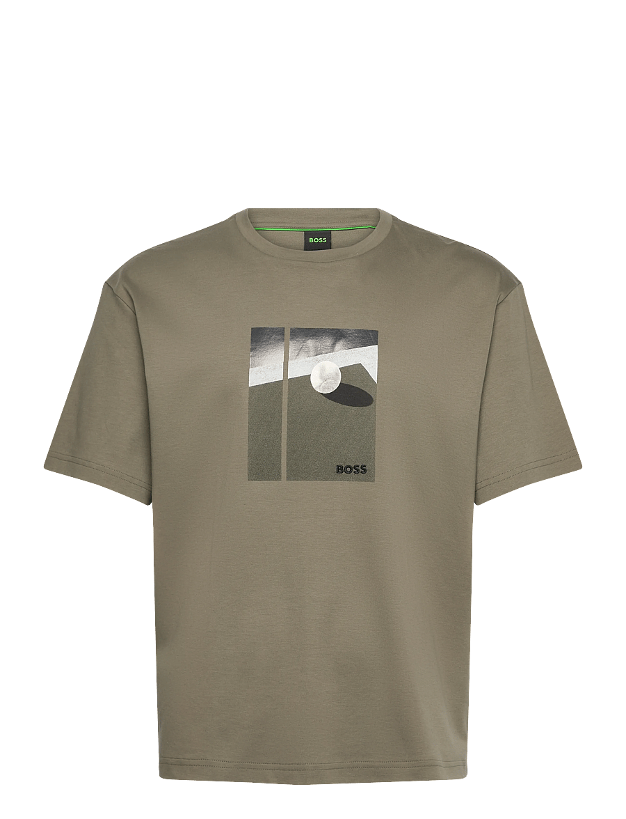 BOSS - TS_Join Relaxed GRX - oberteile & t-shirts - dark beige - 1