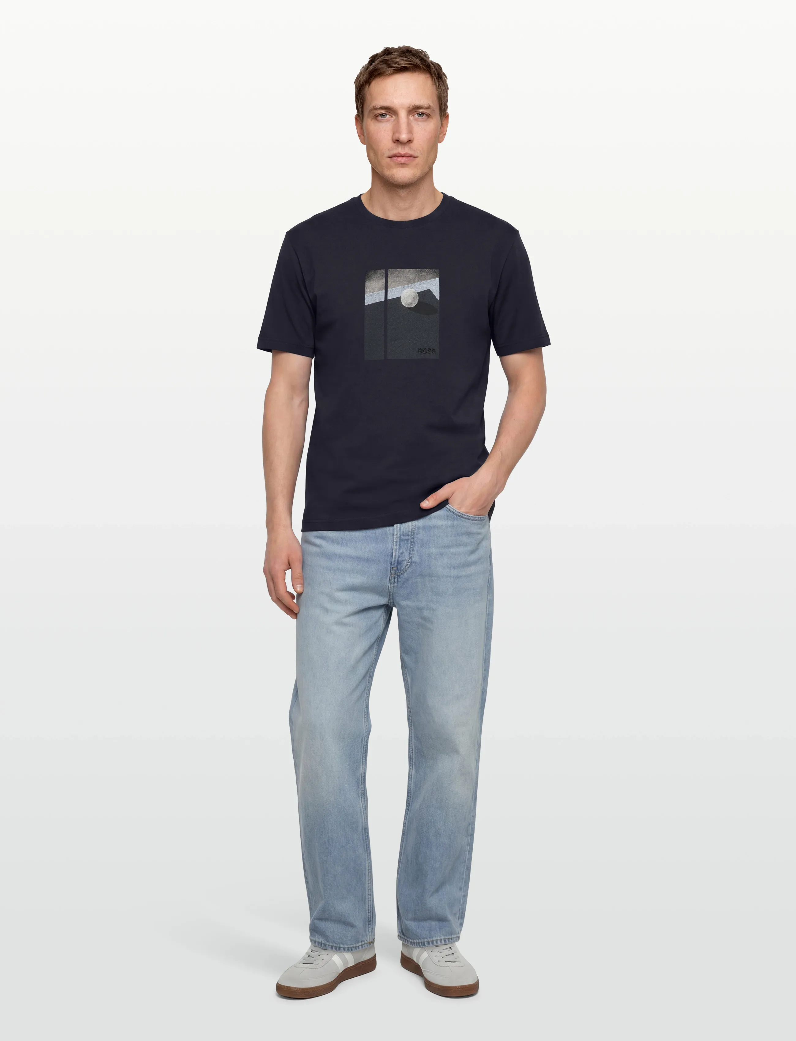 BOSS Ts_Join Relaxed Grx, L, Sport Oberteile, Schwarz - T-shirts, Männerswear