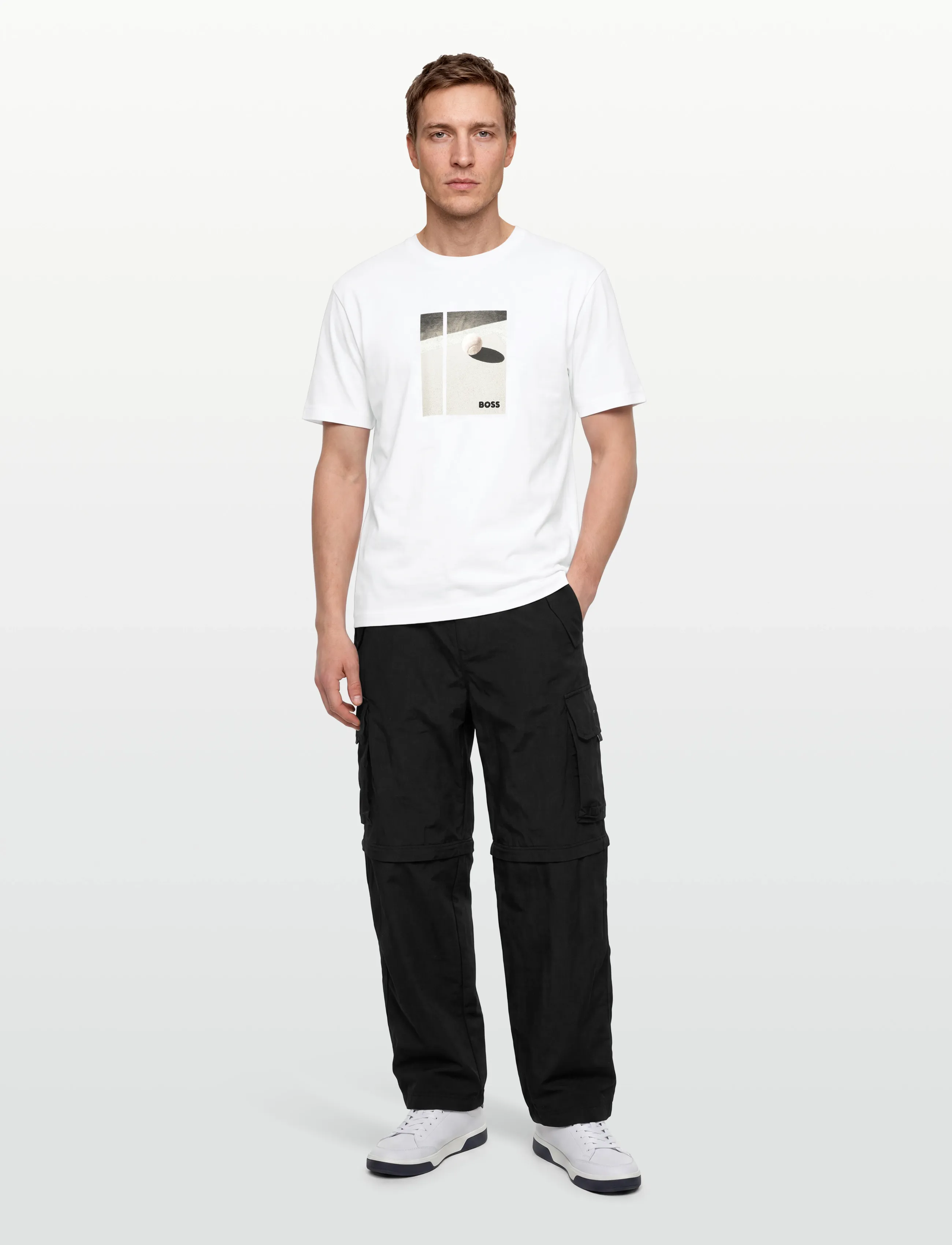 BOSS Ts_Join Relaxed Grx, XXL, Sport Oberteile, Weiß - T-shirts, Männerswear