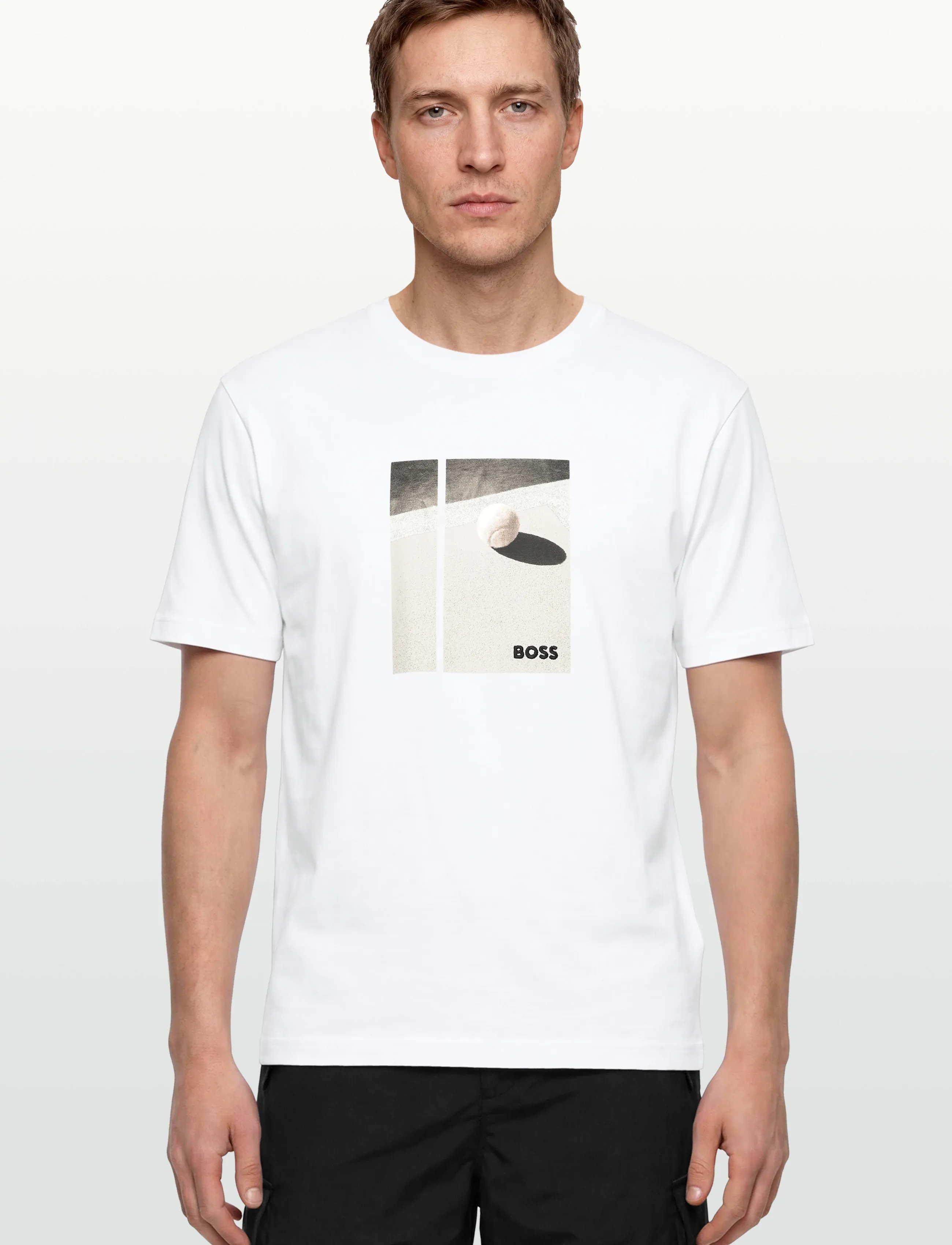 BOSS - TS_Join Relaxed GRX - short-sleeved t-shirts - white - 3