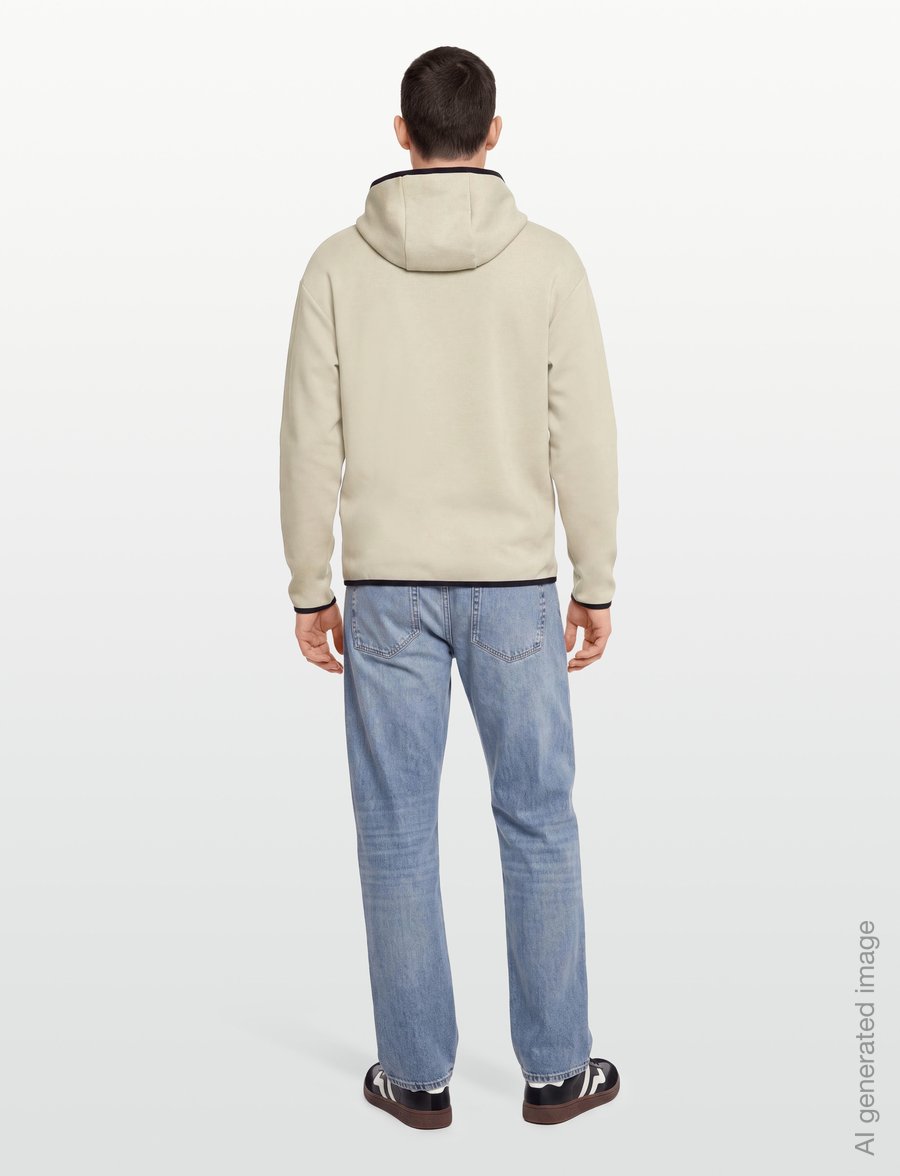 BOSS - SW_Snug Hood - kapuzenpullover - light beige - 4