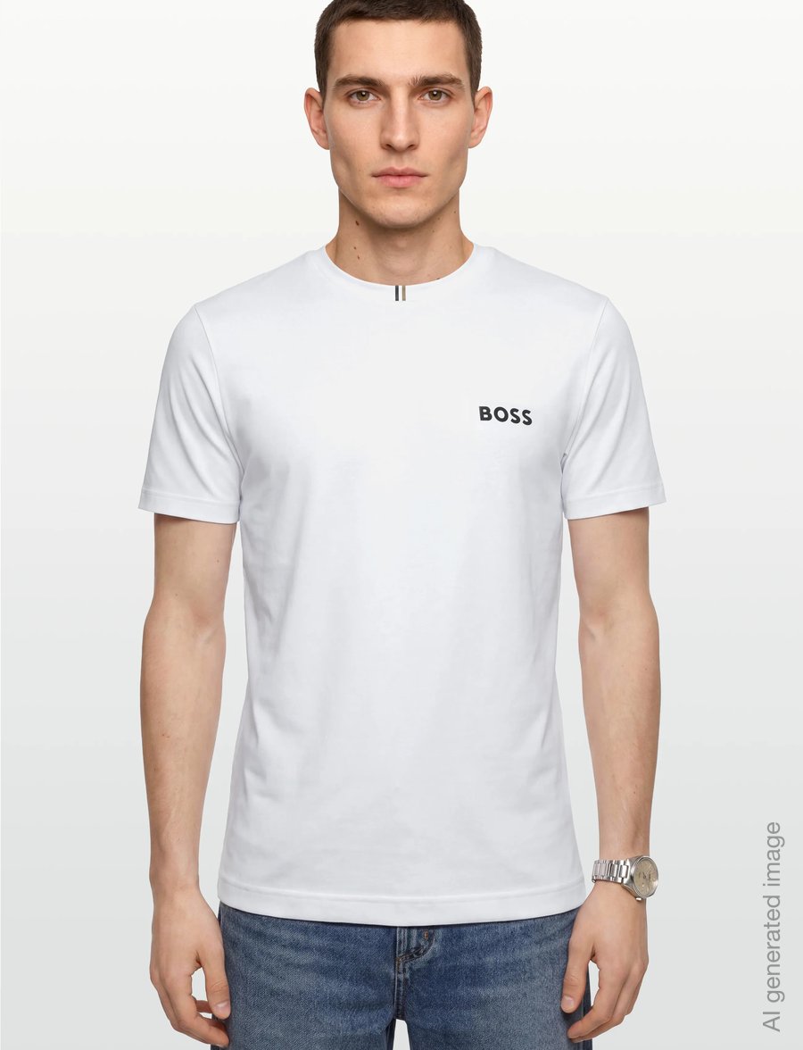 BOSS - TS_TOC Spin Training - oberteile & t-shirts - white - 3