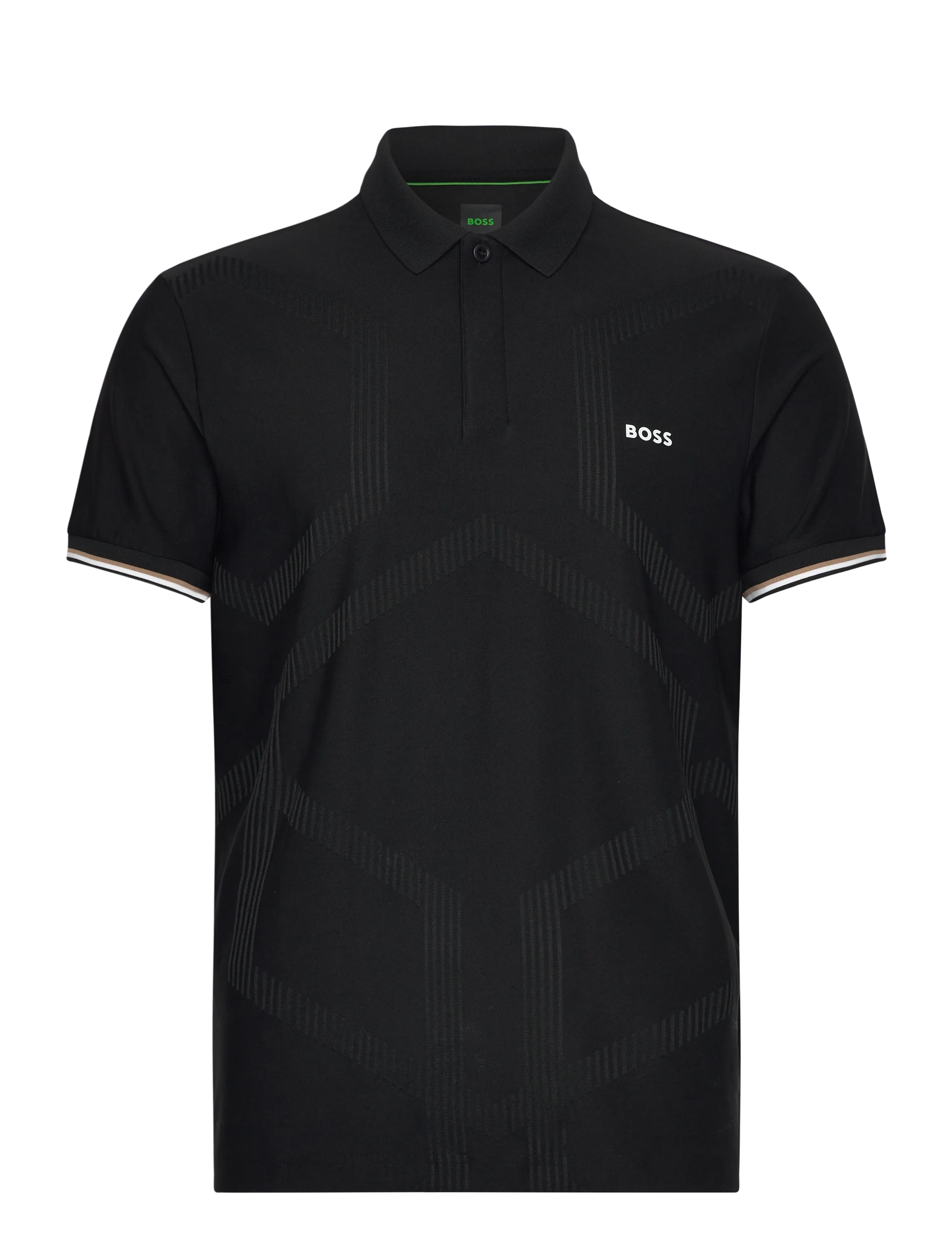 BOSS PL_GOC Chip Hexa - Kortærmede poloer - BLACK / black