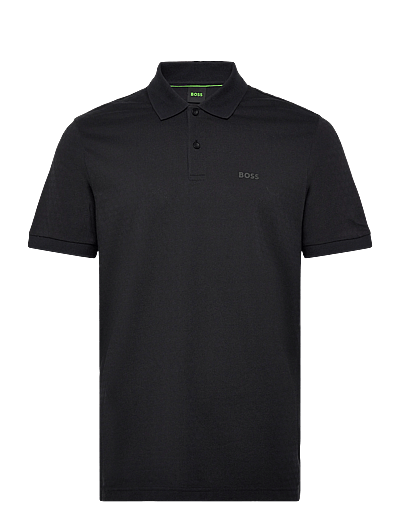 BOSS PL_GOC Chip Pattern - Poloskjorter i strik med korte ærmer - DARK BLUE / navy
