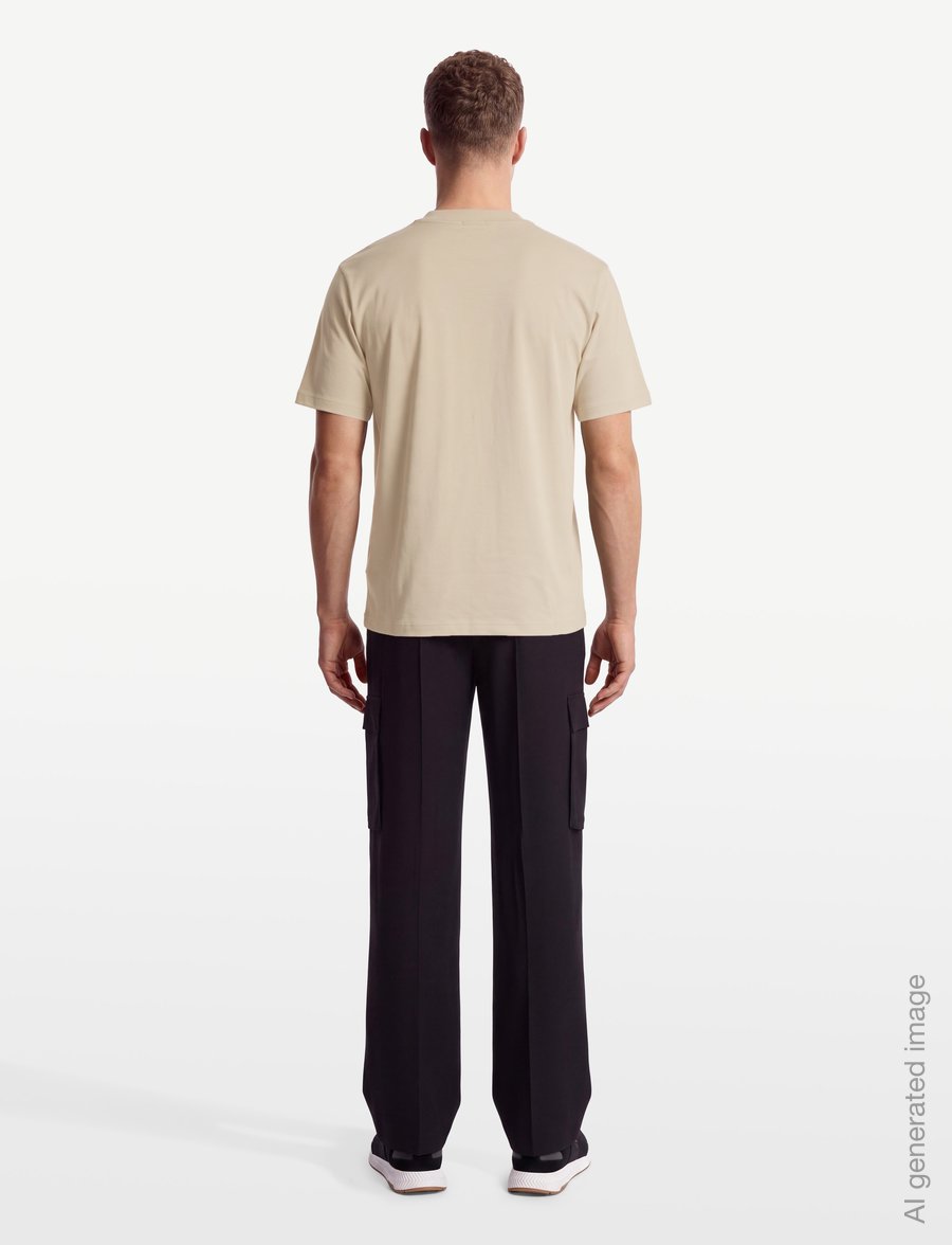 BOSS - Tee Collar - oberteile & t-shirts - light beige - 4