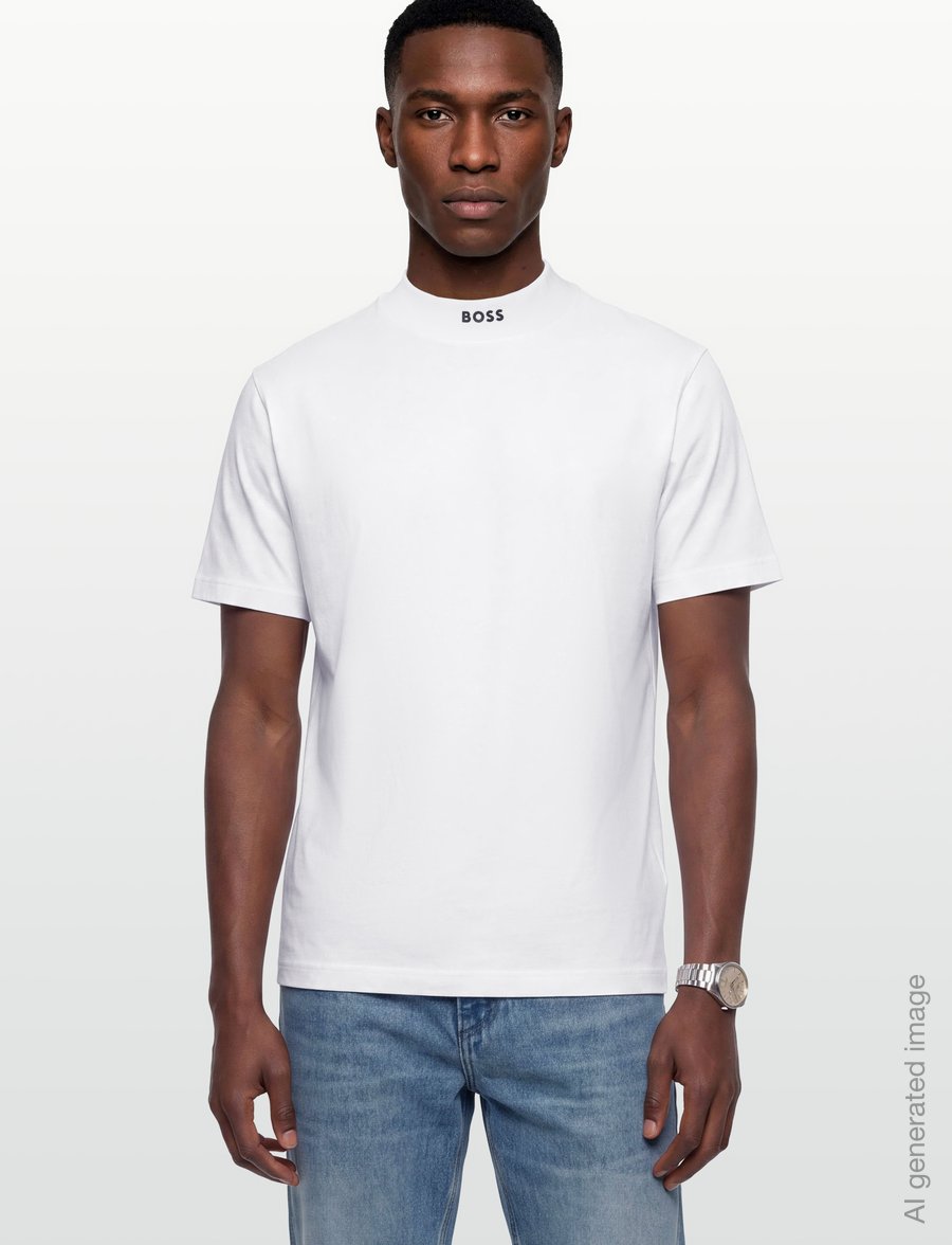 BOSS - Tee Collar - tops & t-shirts - white - 3