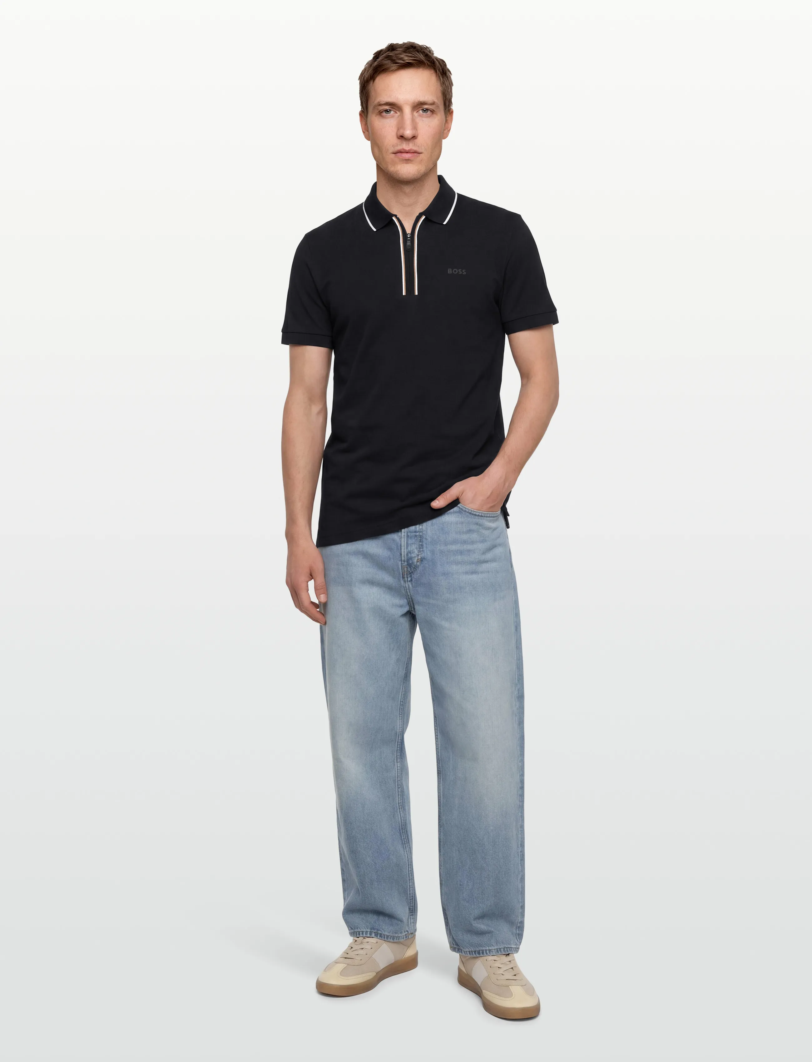 BOSS Philix Goc, S, Black, Sport Polos > Sport Short-sleeved Polos, Herre