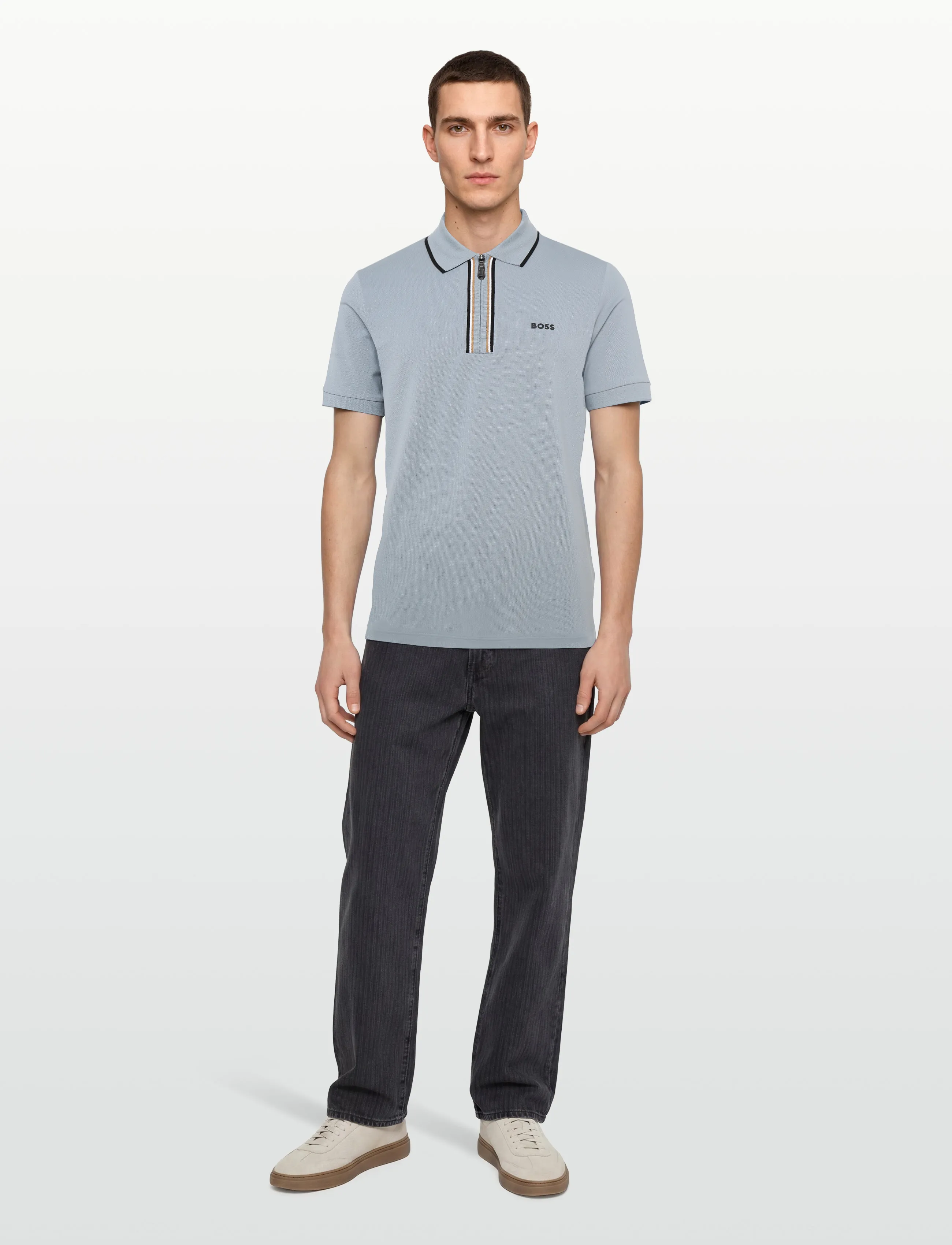 BOSS Philix Goc, S, Grey, Sport Polos > Sport Short-sleeved Polos, Herre