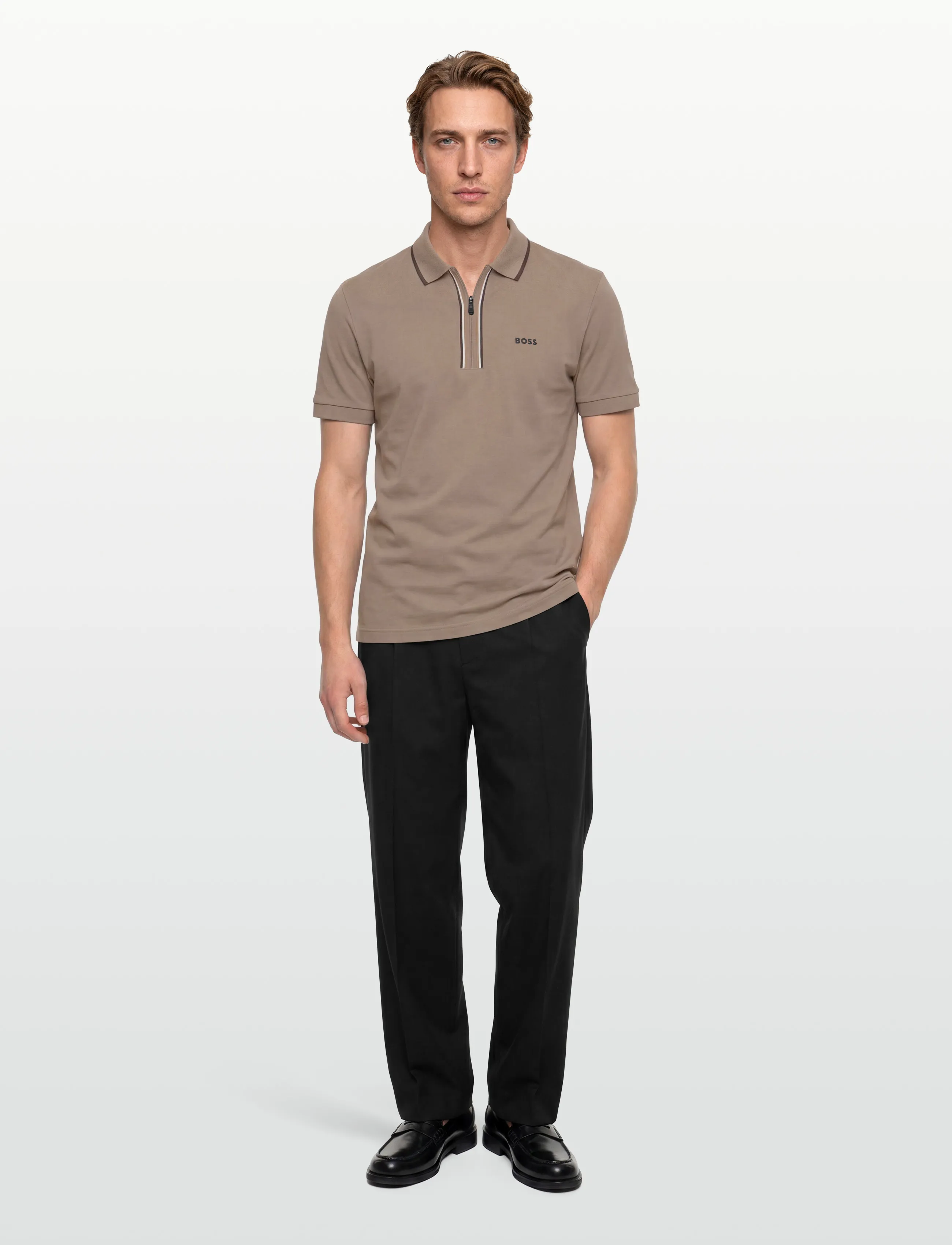 BOSS Philix Goc, 3XL, Beige, Sport Polos > Sport Short-sleeved Polos, Herre