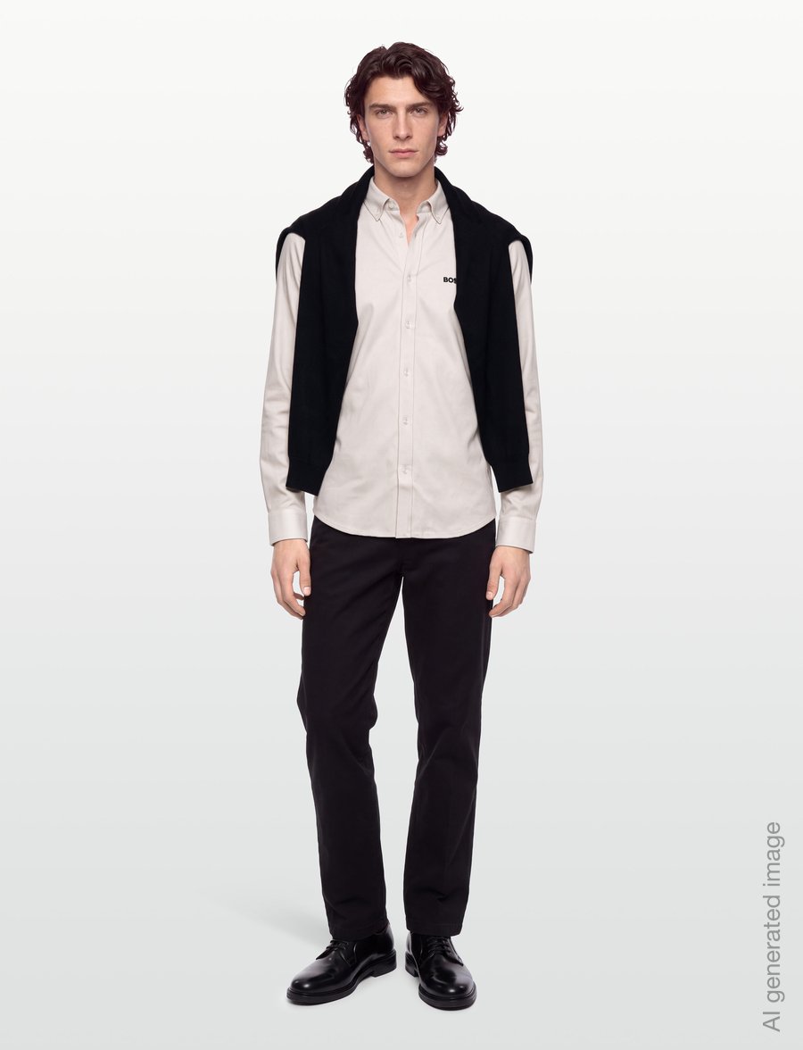 BOSS - ST_Motion L - oxford-skjortor - light beige - 0
