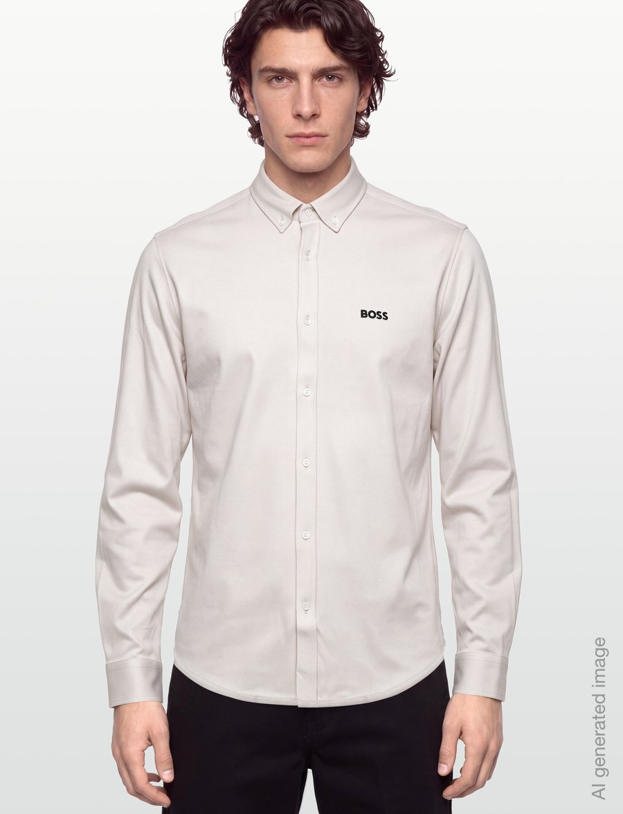 BOSS - ST_Motion L - oxford-skjortor - light beige - 3