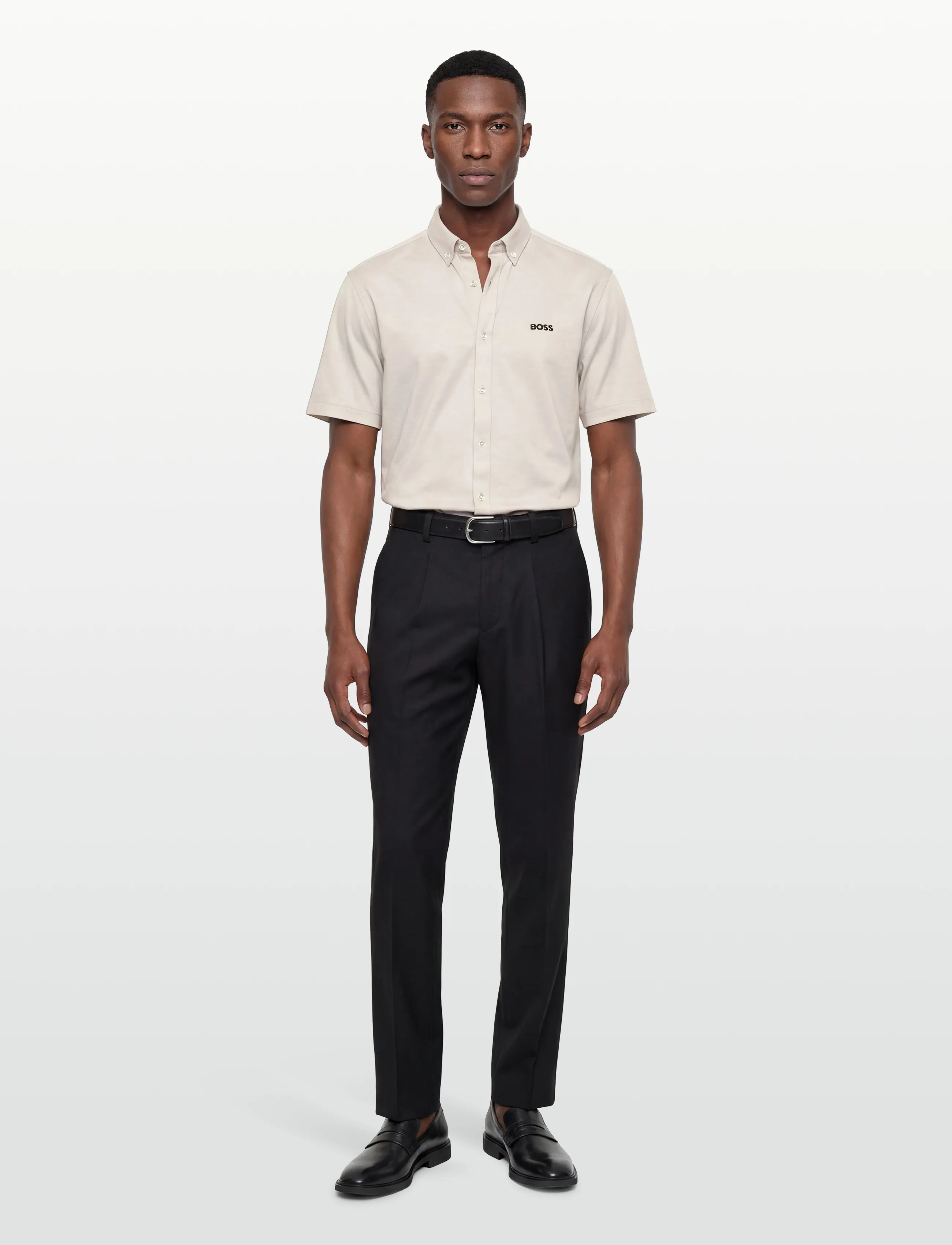 BOSS ST_Motion S - Skjorter - LIGHT BEIGE / beige