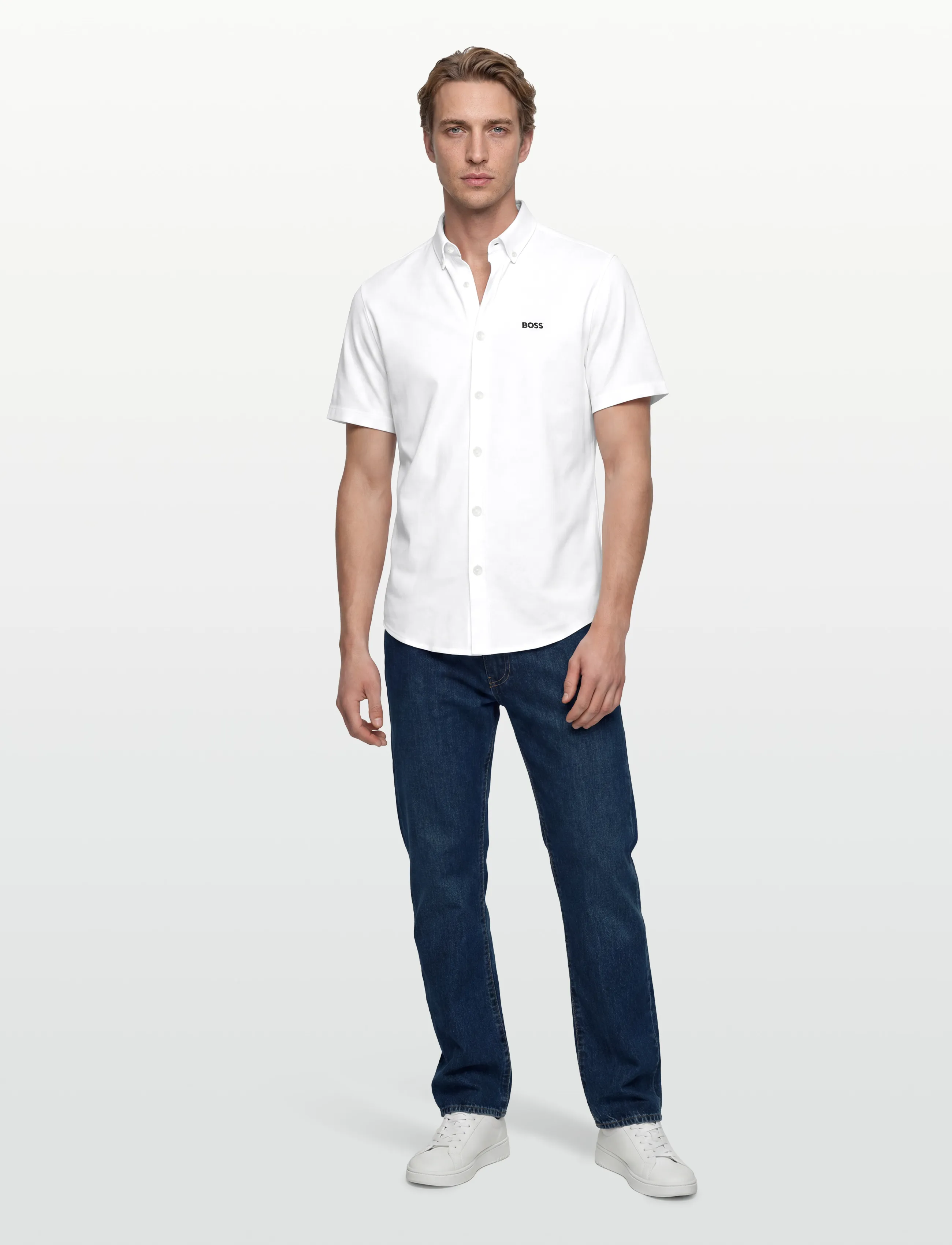 BOSS ST_Motion S - Skjorter - WHITE / white