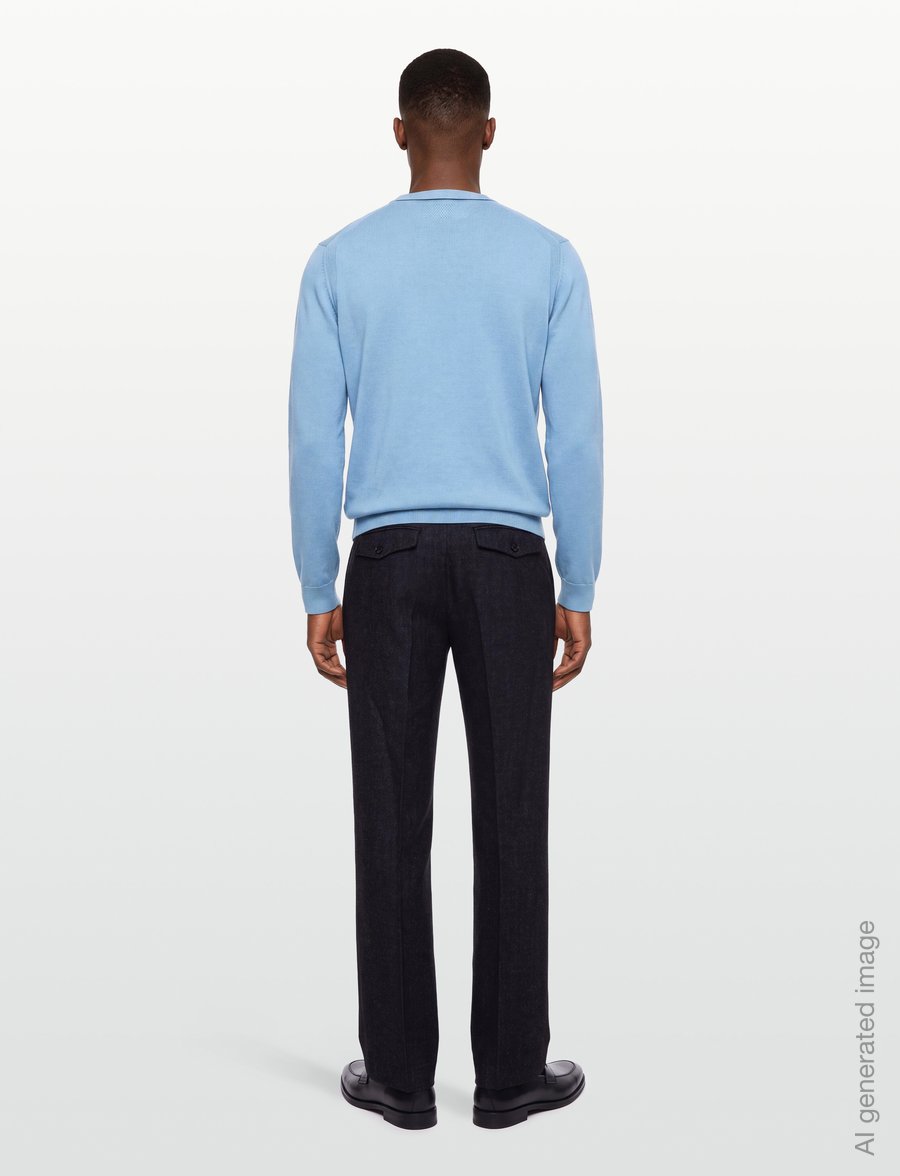 BOSS - KN_Ever-X CN - rund hals - open blue - 4