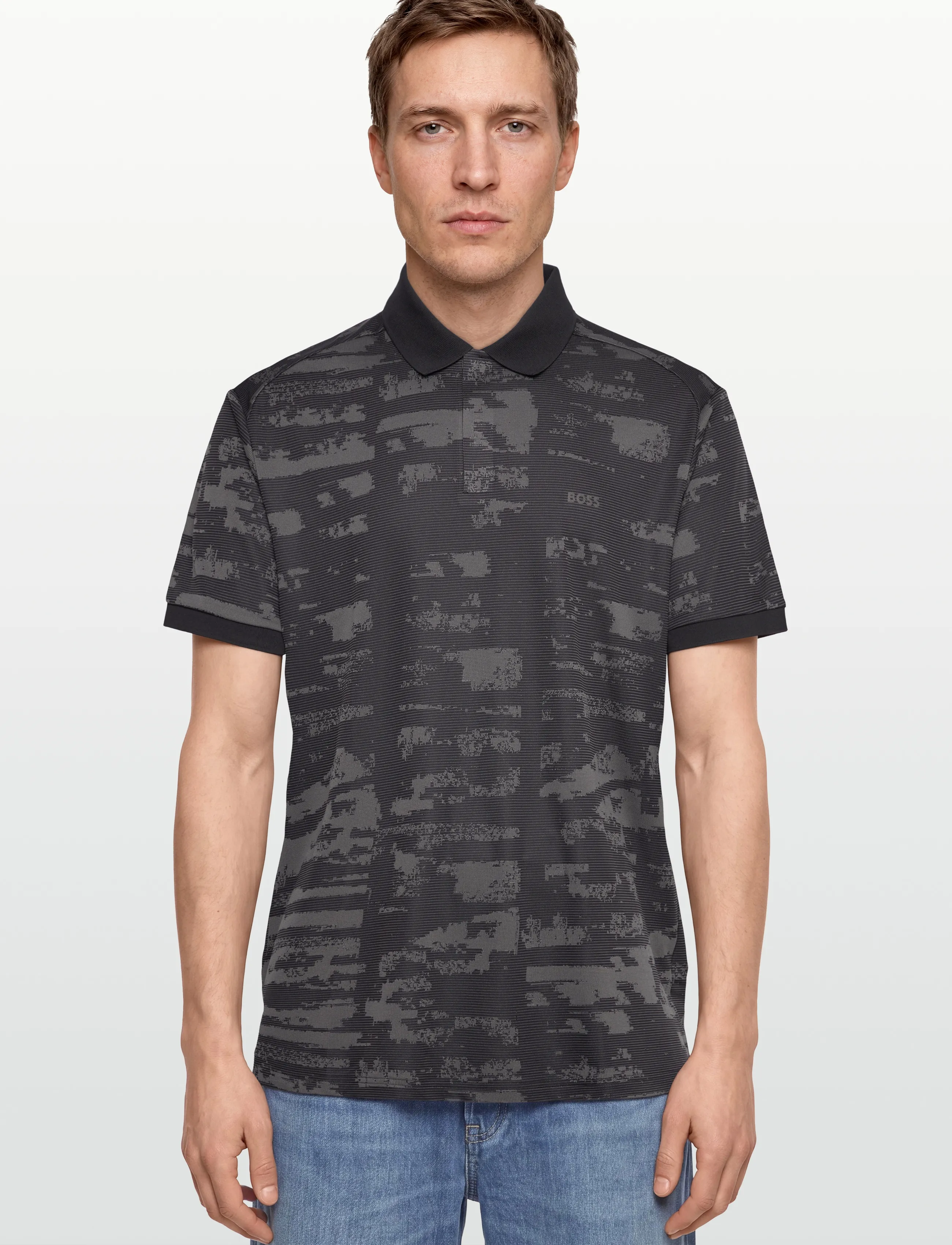 BOSS - PL_Active Repeat - lühikeste varrukatega polod - black - 3