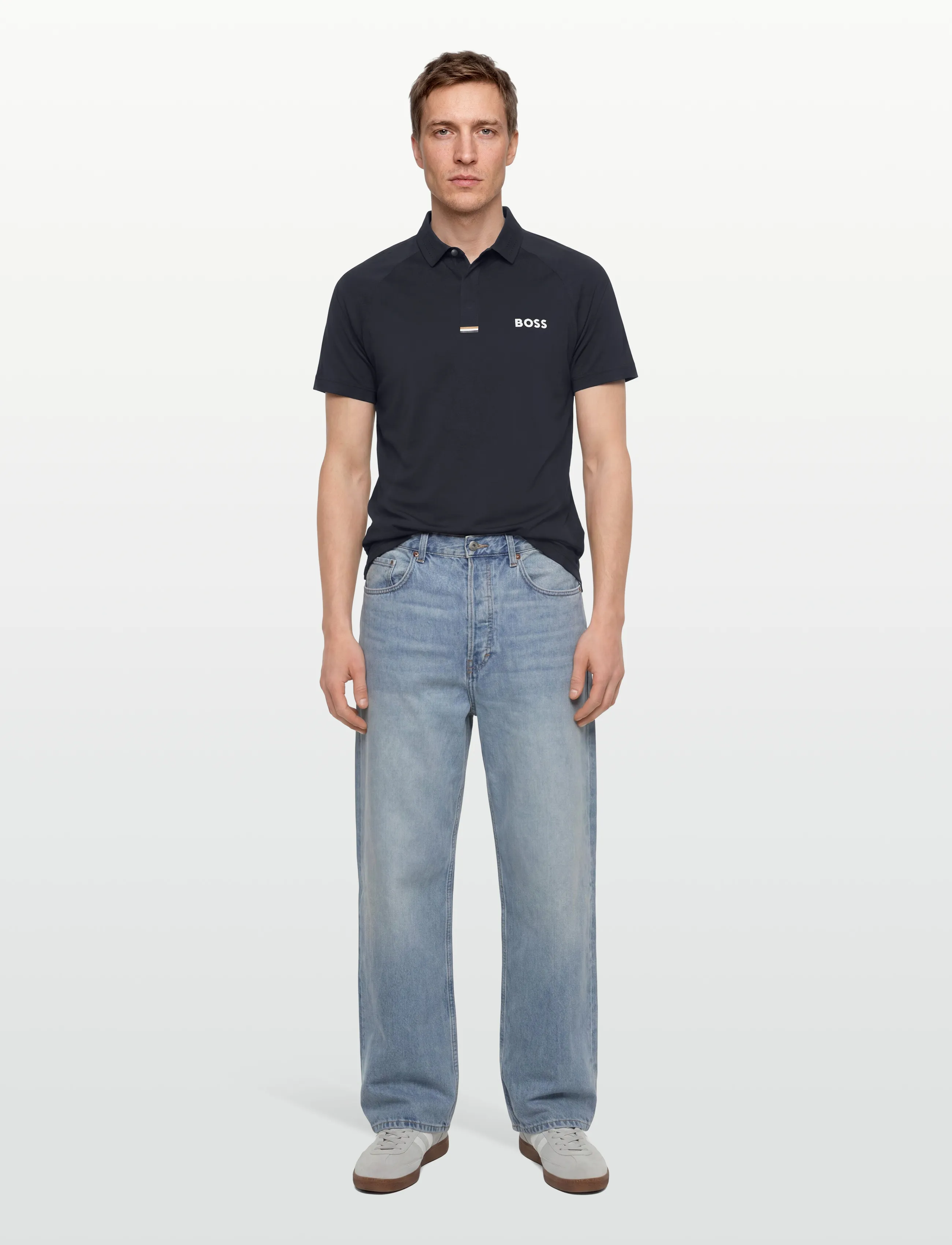 BOSS Pl_Goc Paddytech, M, Navy, Sport Polos > Sport Short-sleeved Polos, Herre