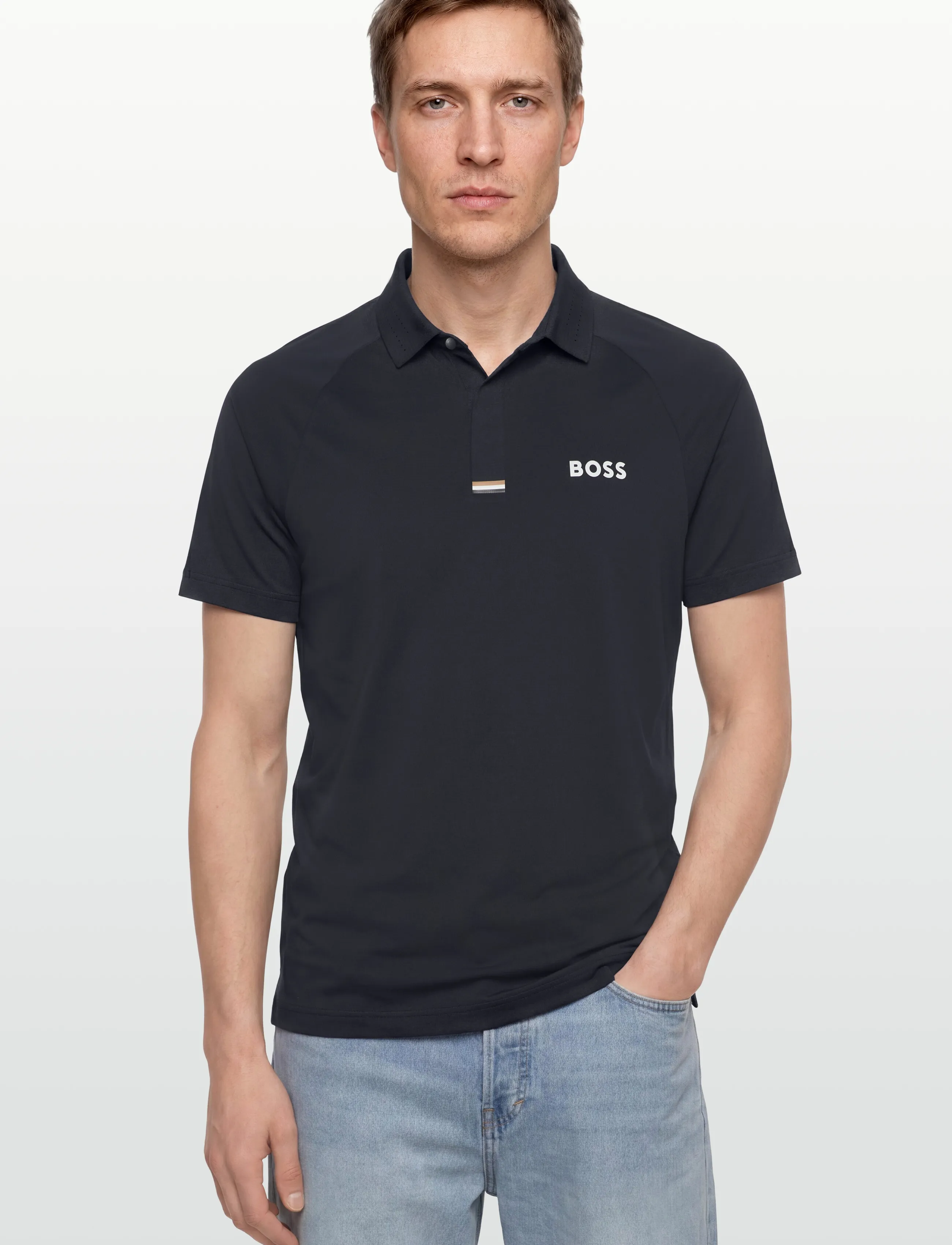 BOSS - PL_GOC Paddytech - short-sleeved polos - dark blue - 3