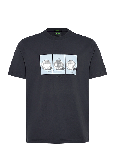 BOSS TS_Terrace Photo - Oberteile & T-Shirts - DARK BLUE / navy