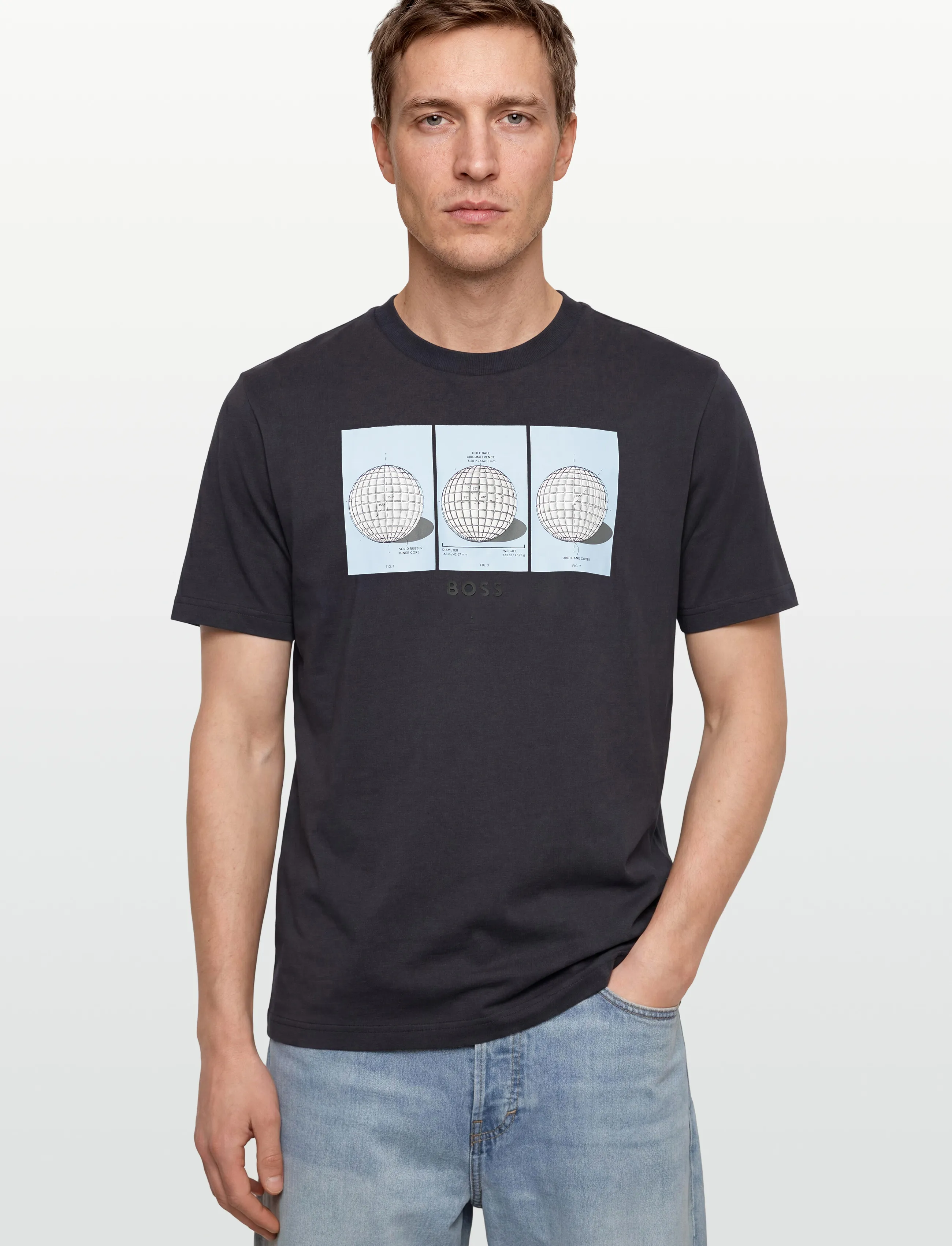BOSS - TS_Terrace Photo - t-shirts - dark blue - 3