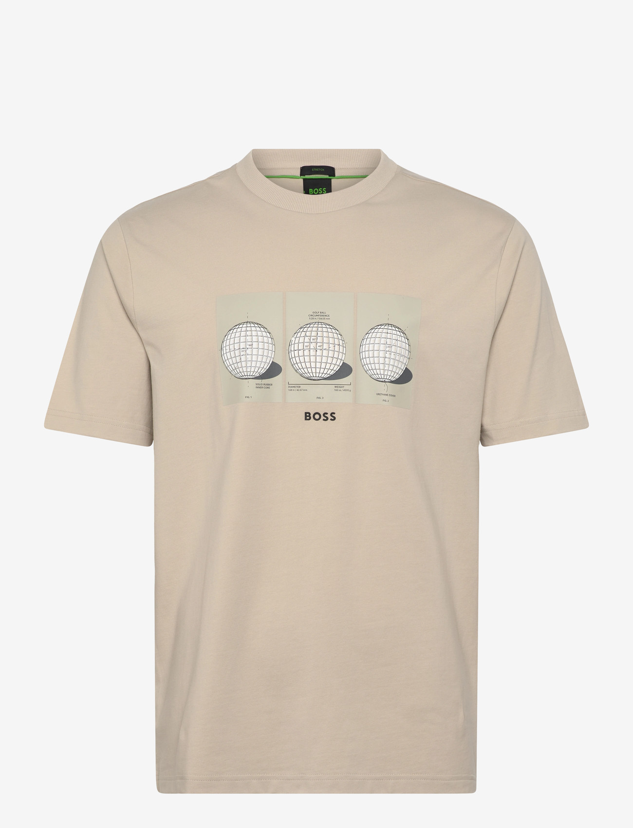 BOSS - TS_Terrace Photo - t-shirts - light beige - 0