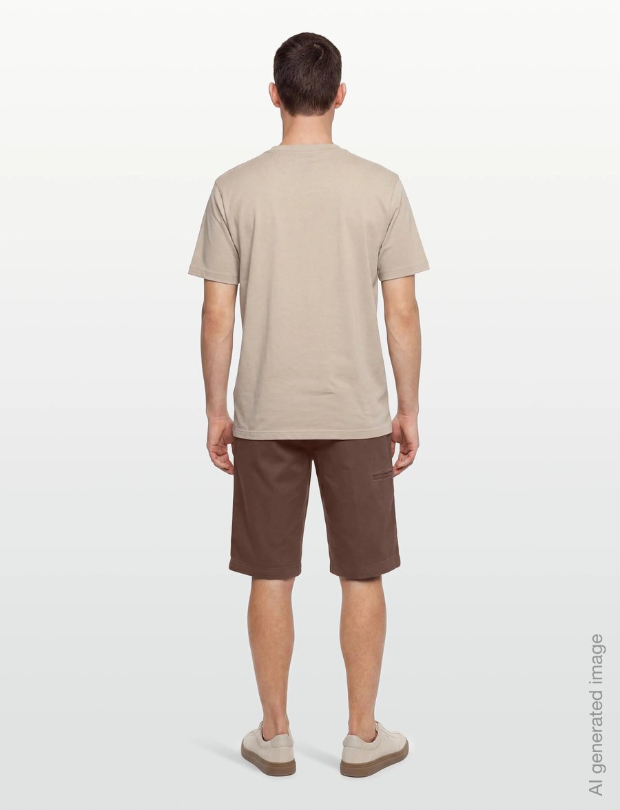 BOSS - TS_Terrace Photo - oberteile & t-shirts - light beige - 4