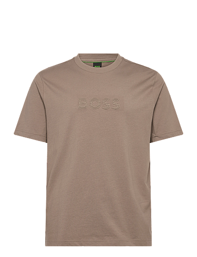 BOSS TS_Terrace Logo - Oberteile & T-Shirts - LIGHT/PASTEL GREEN / brown
