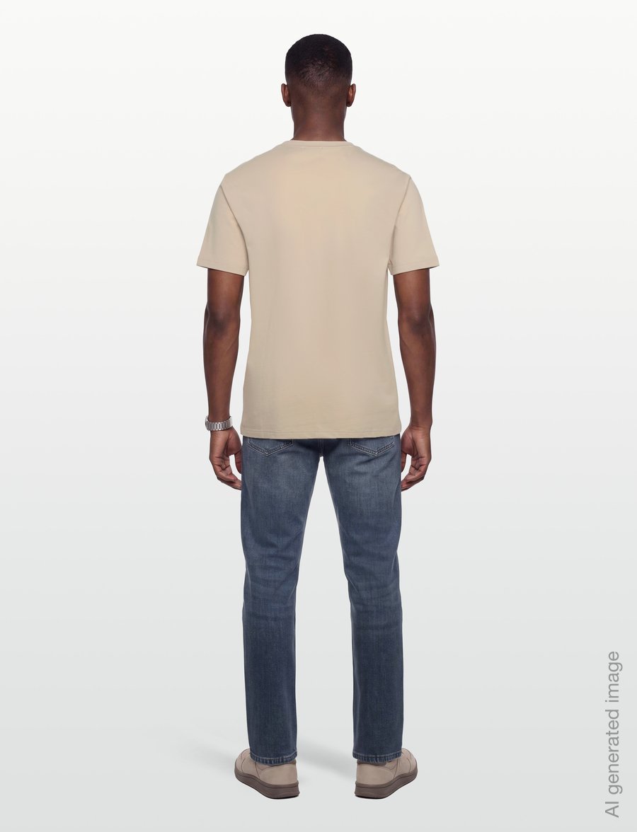 BOSS - TS_Globe LogoPattern - oberteile & t-shirts - light beige - 4