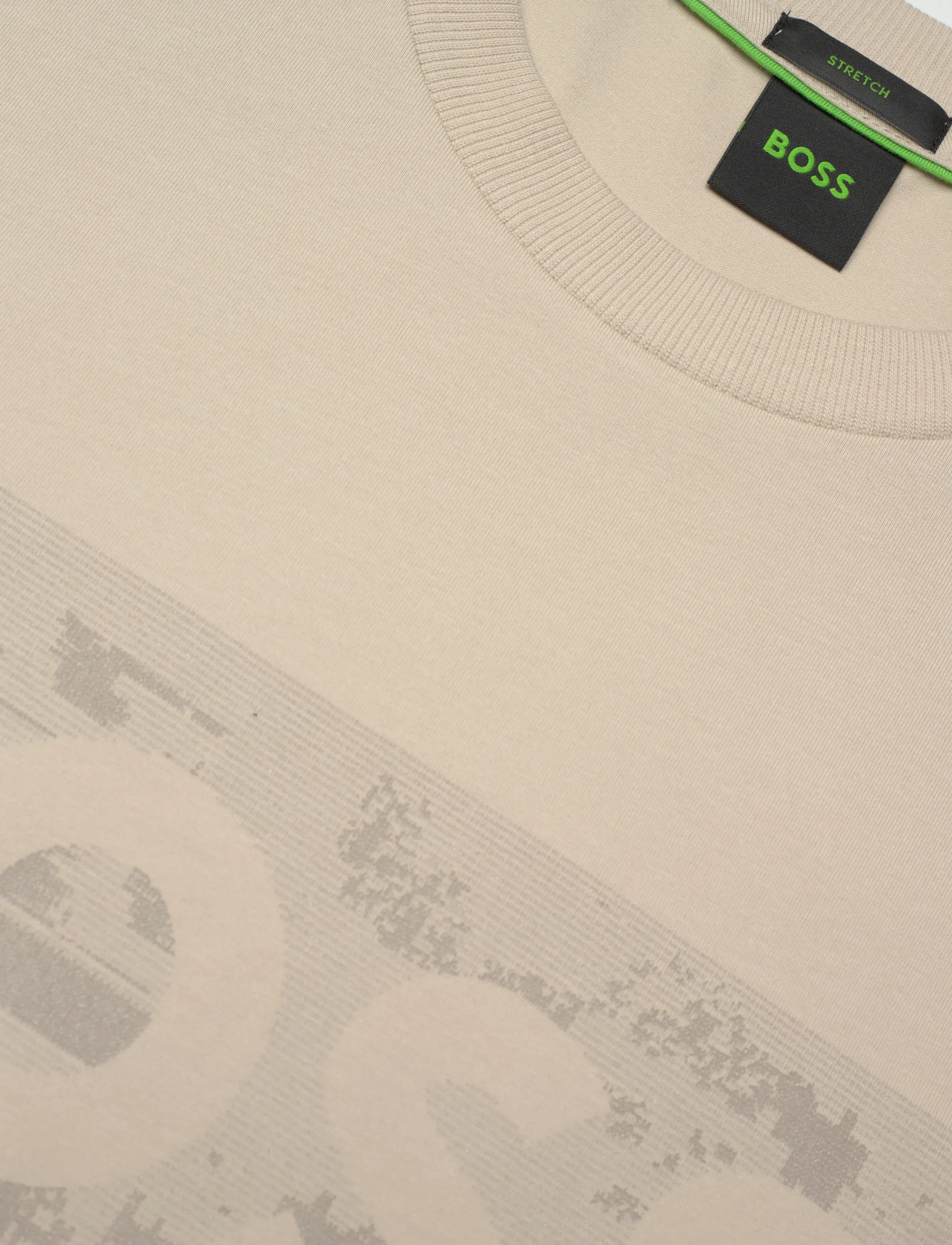 BOSS - TS_Globe LogoPattern - t-shirts - light beige - 2