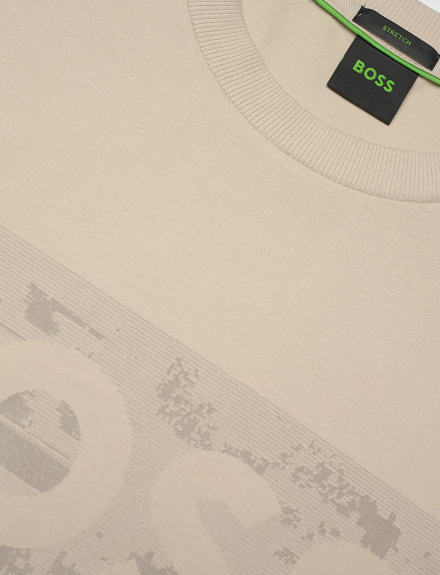 BOSS - TS_Globe LogoPattern - oberteile & t-shirts - light beige - 5