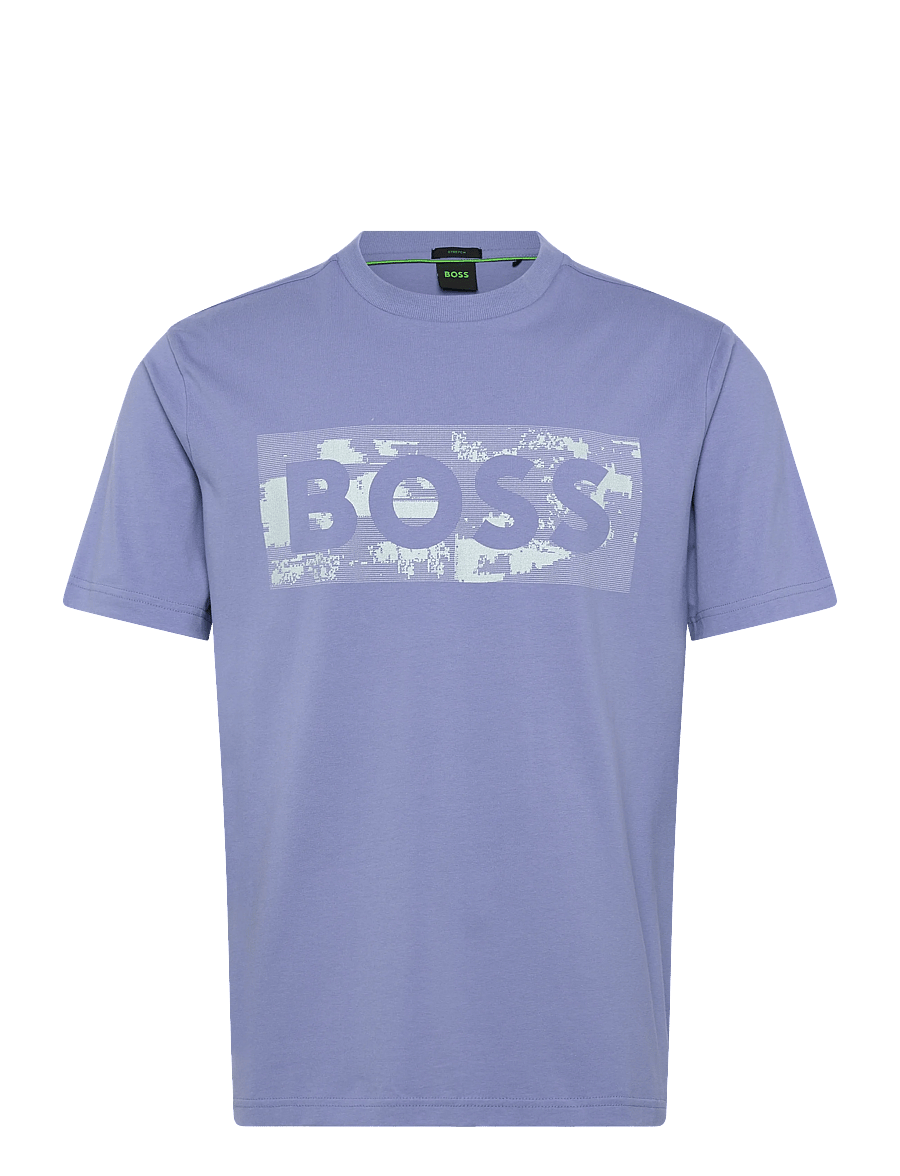BOSS - TS_Globe LogoPattern - t-shirts - light/pastel blue - 0