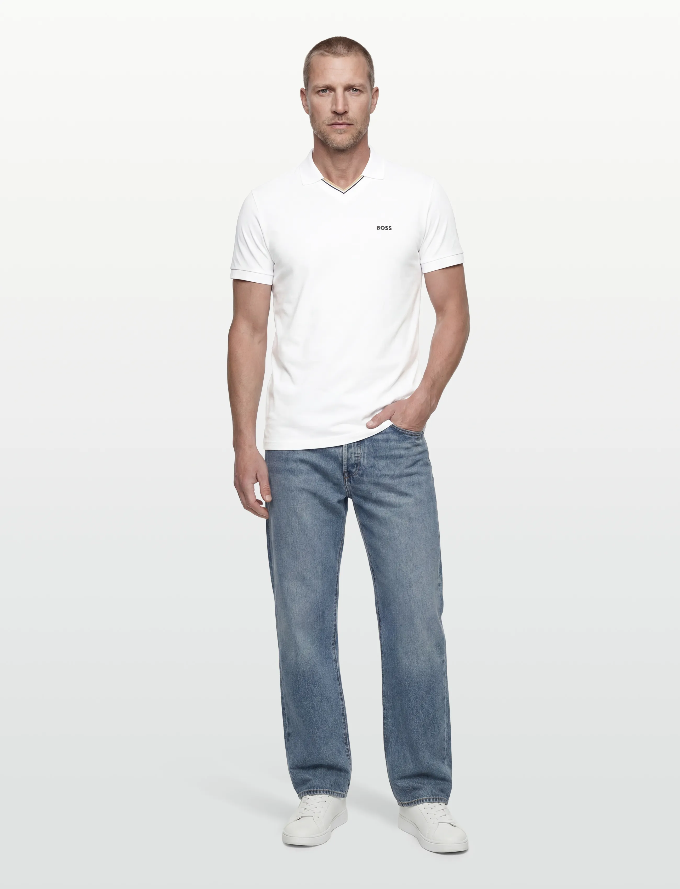 BOSS Pl_Goc Birdie 1, 3XL, Sport Polos, Weiß - Short-sleeved Männerswear