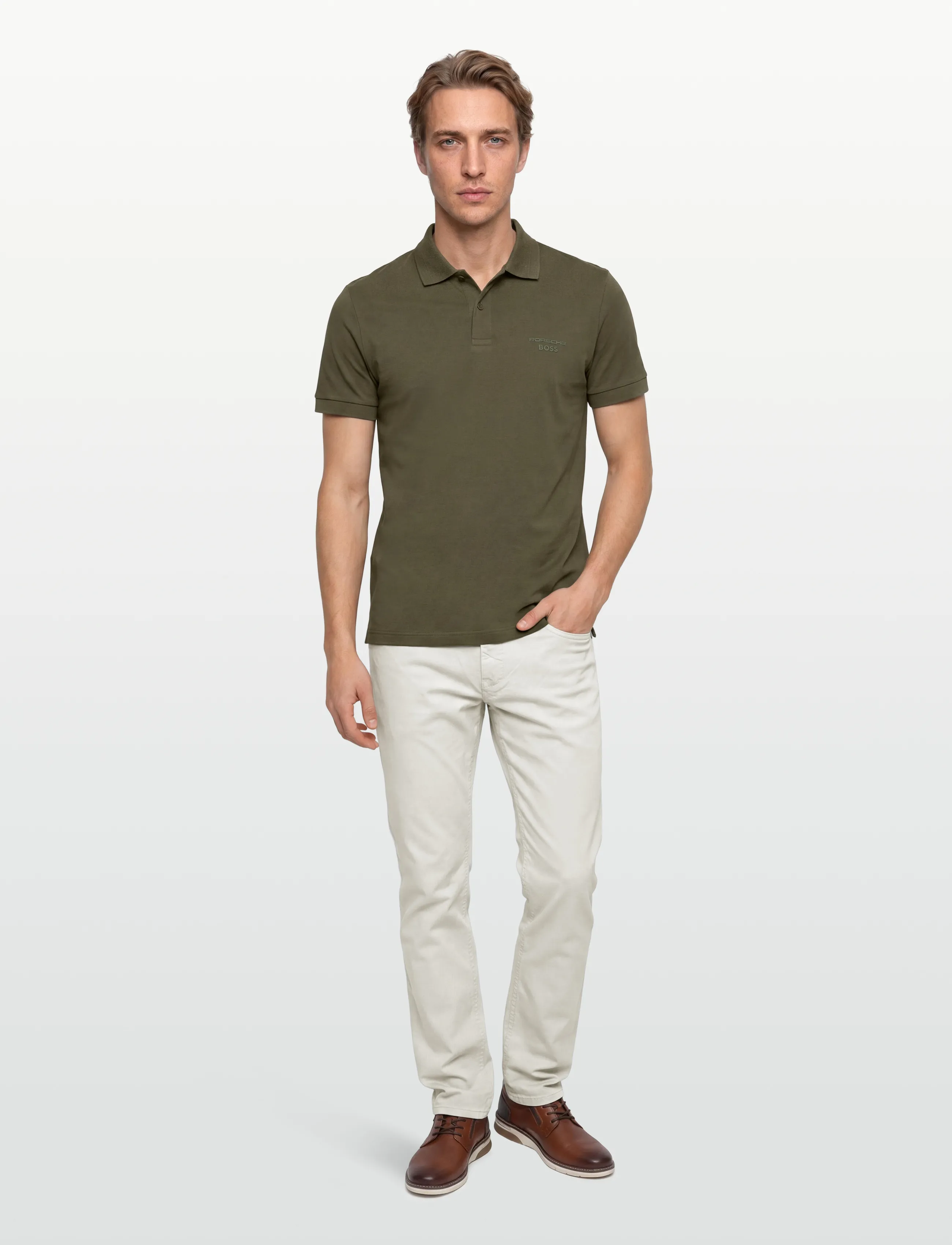BOSS PL_PS Spirit70 Plk - Kortärmade pikéer - OPEN GREEN / khaki/green